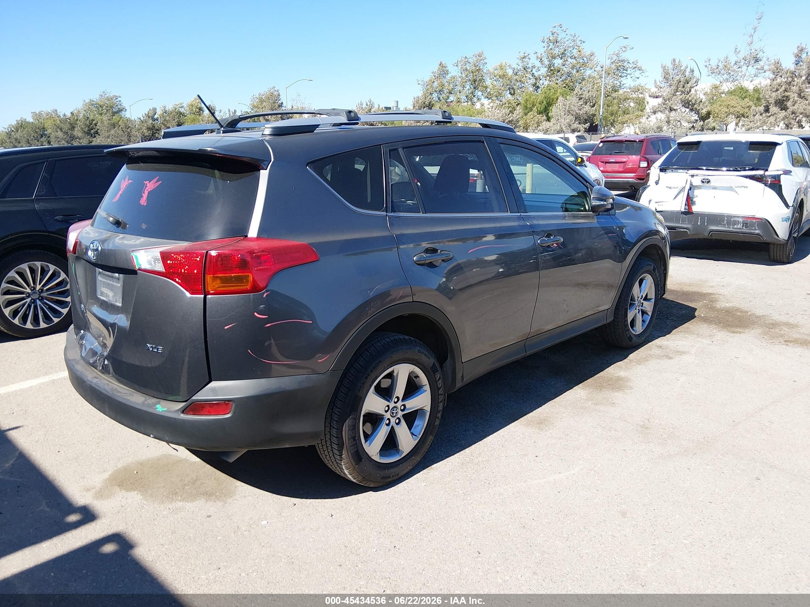 2015 Toyota Rav4 Xle Gray vin: JTMWFREV9FJ047287