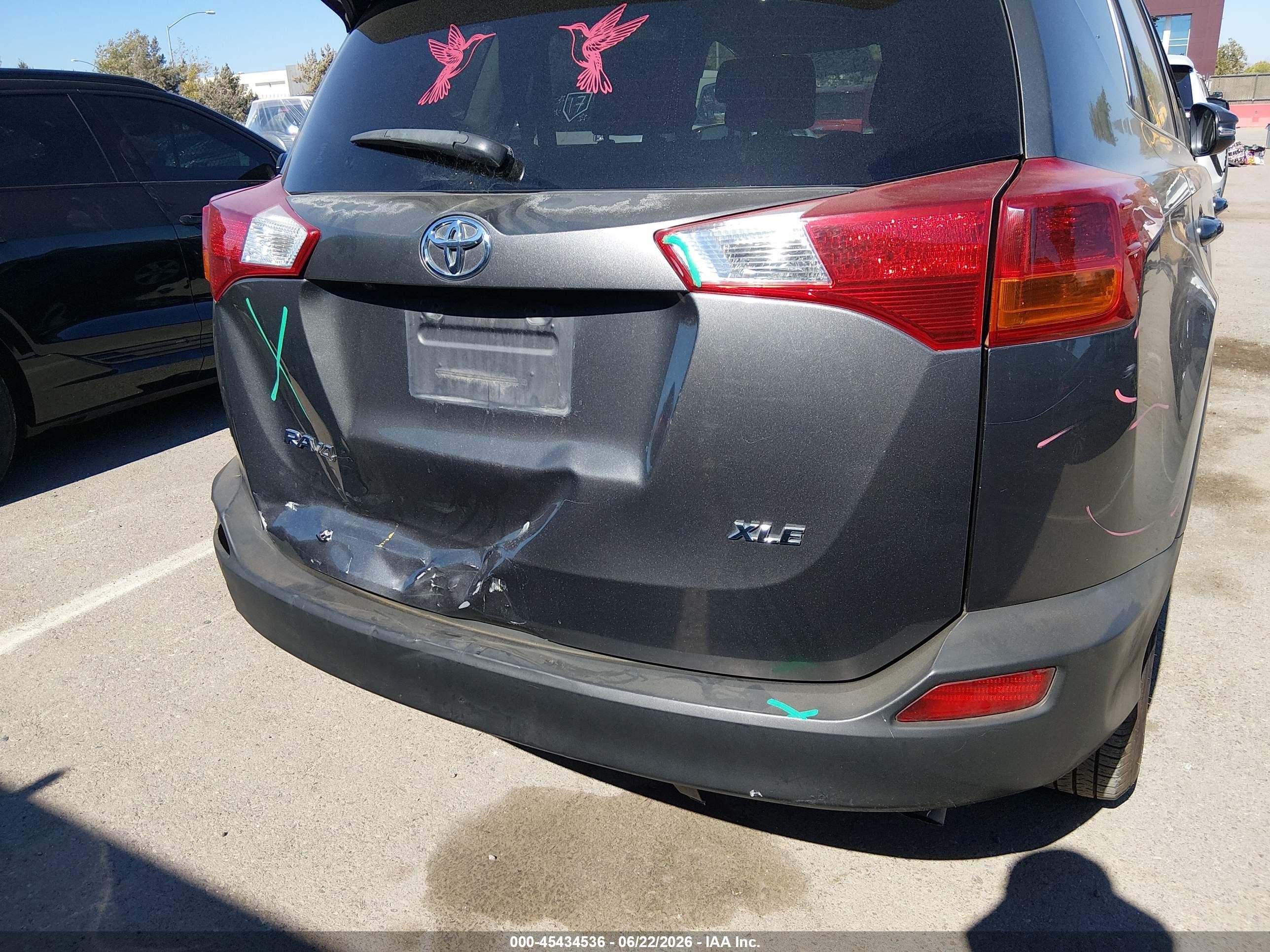 2015 Toyota Rav4 Xle Gray vin: JTMWFREV9FJ047287