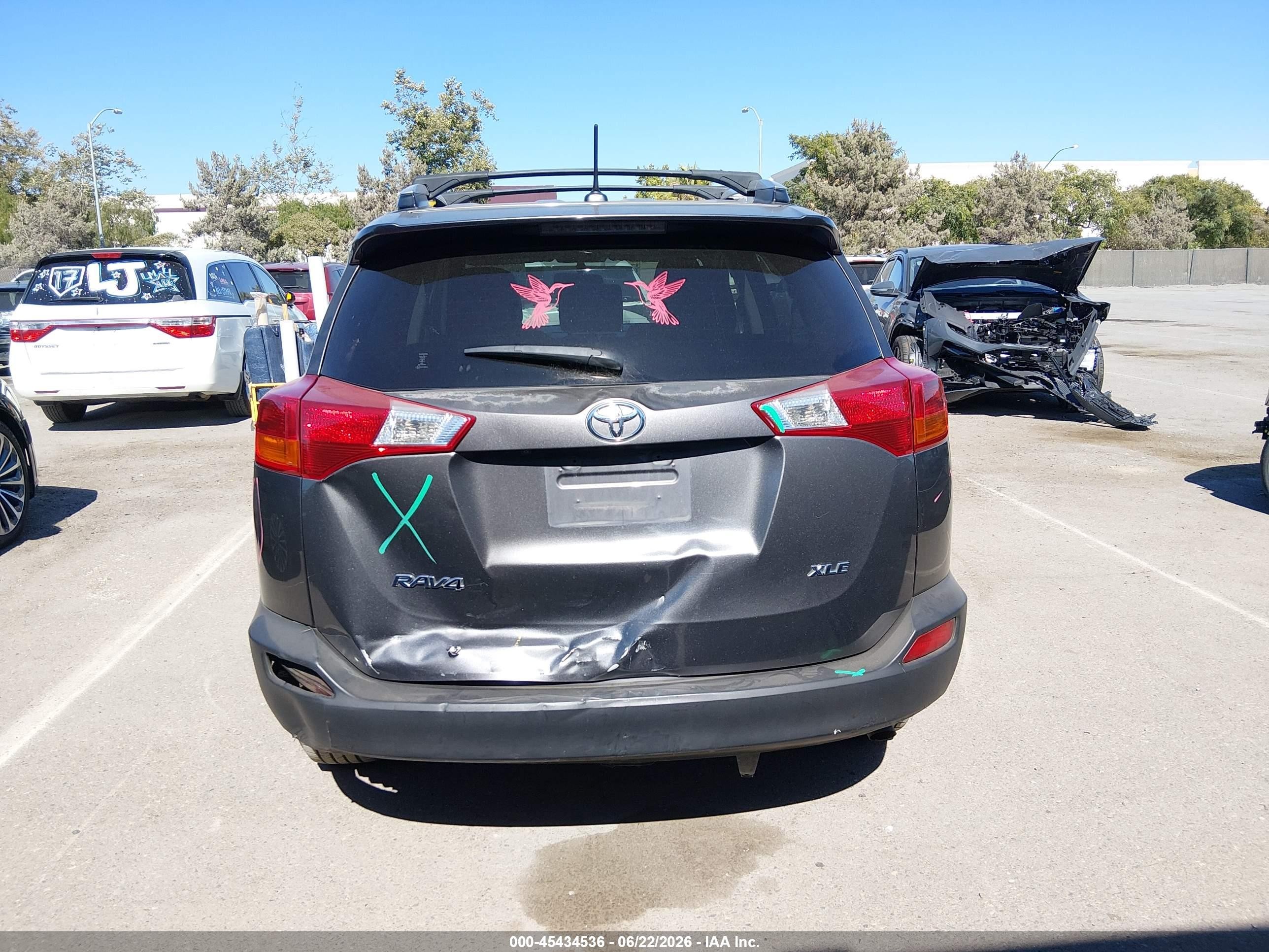 2015 Toyota Rav4 Xle Gray vin: JTMWFREV9FJ047287