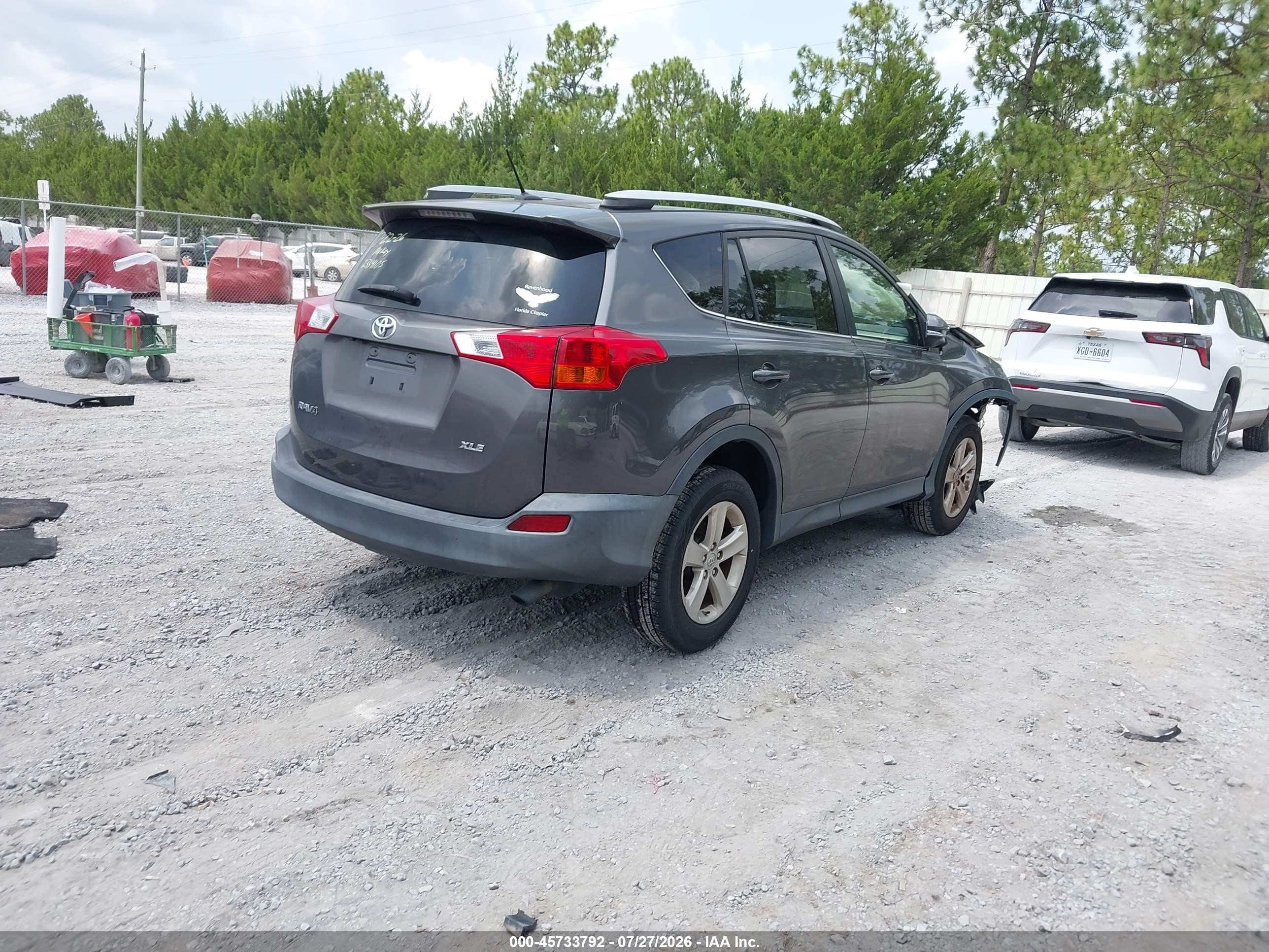 2014 Toyota Rav4 Xle Gray vin: JTMWFREVXEJ010487