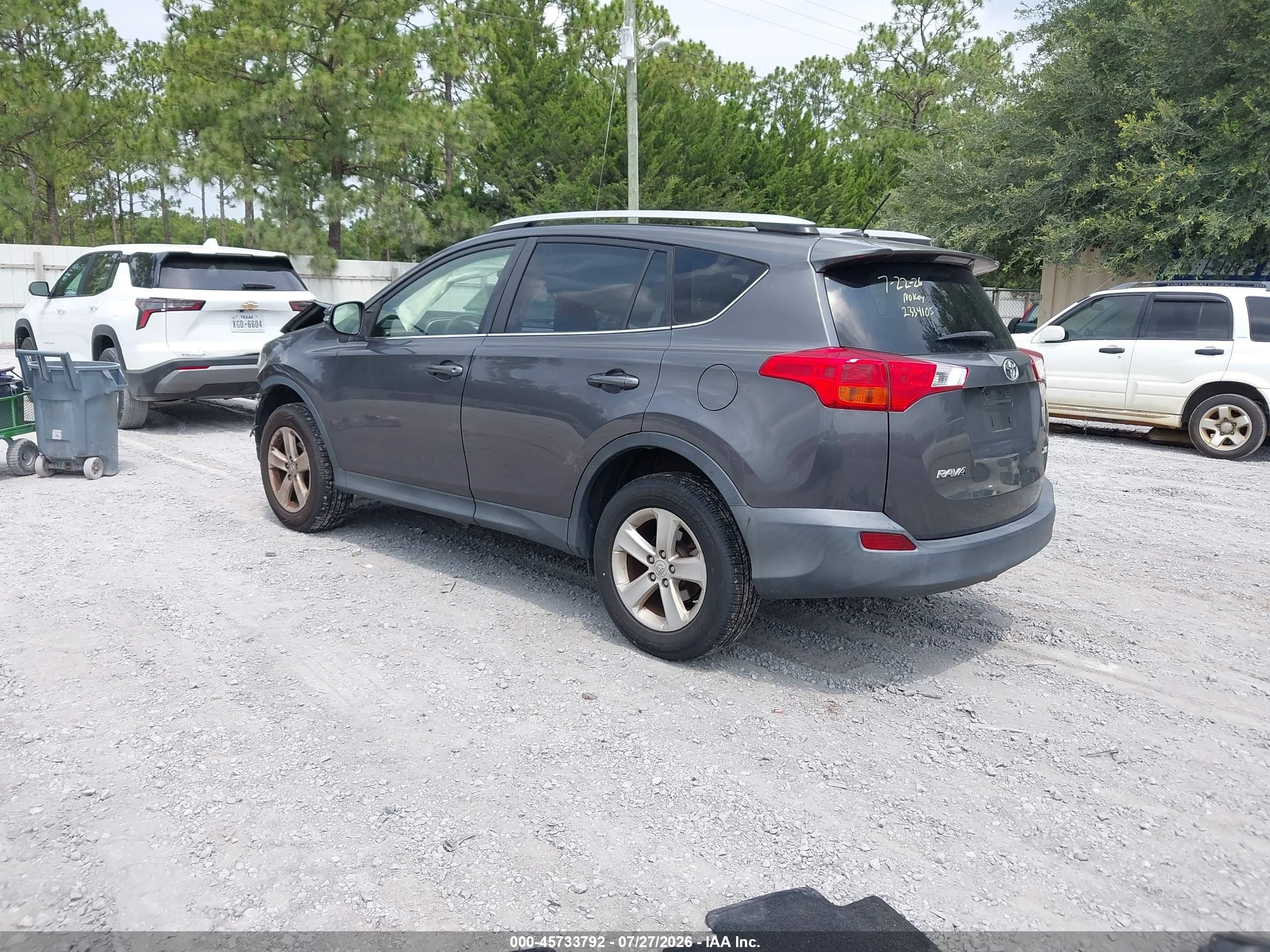 2014 Toyota Rav4 Xle Gray vin: JTMWFREVXEJ010487