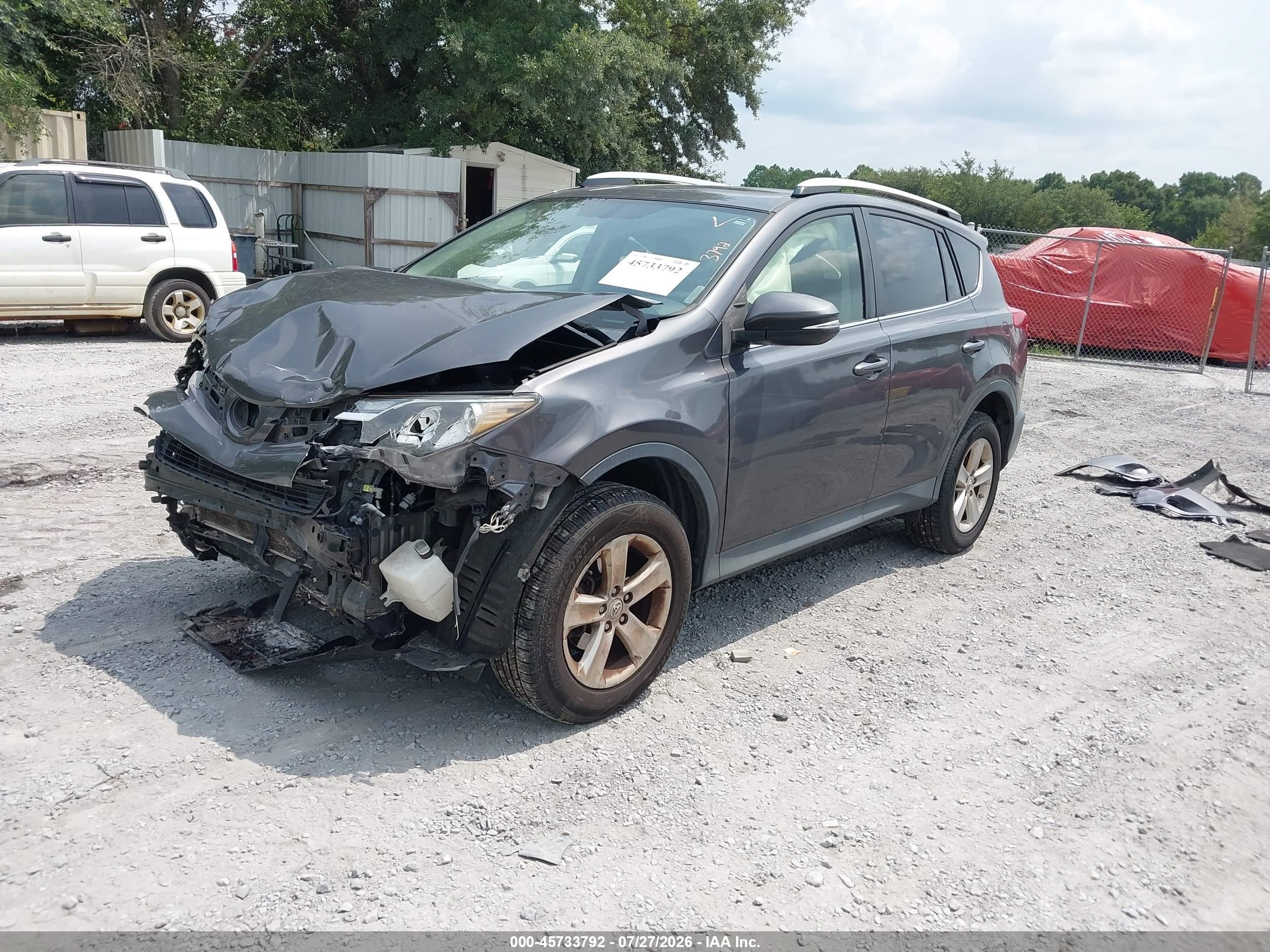 2014 Toyota Rav4 Xle Gray vin: JTMWFREVXEJ010487
