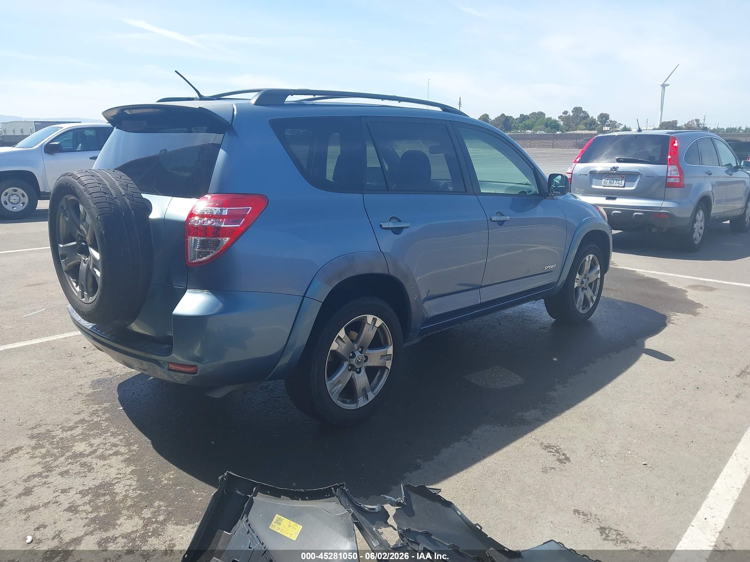 2010 Toyota Rav4 Sport V6 Light Blue vin: JTMWK4DV2A5026217