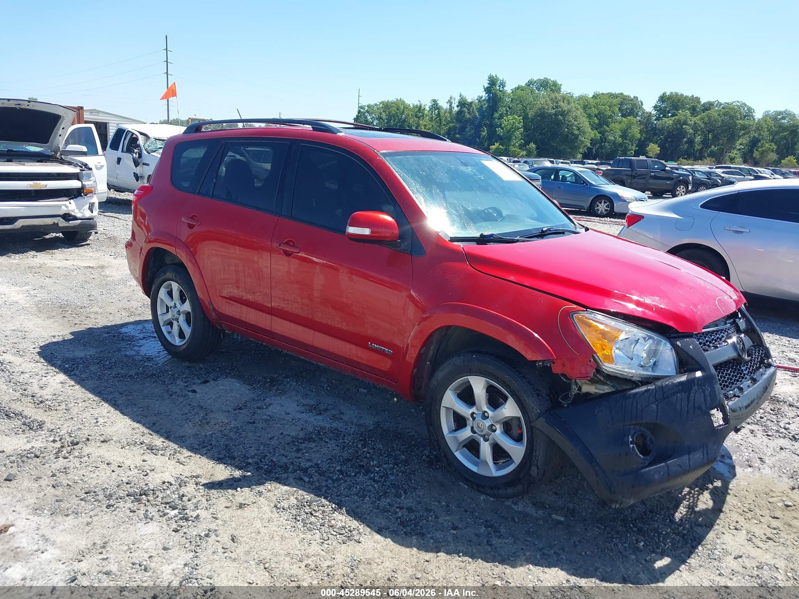 2012 Toyota Rav4 Limited Red vin: JTMYF4DV5CD033880