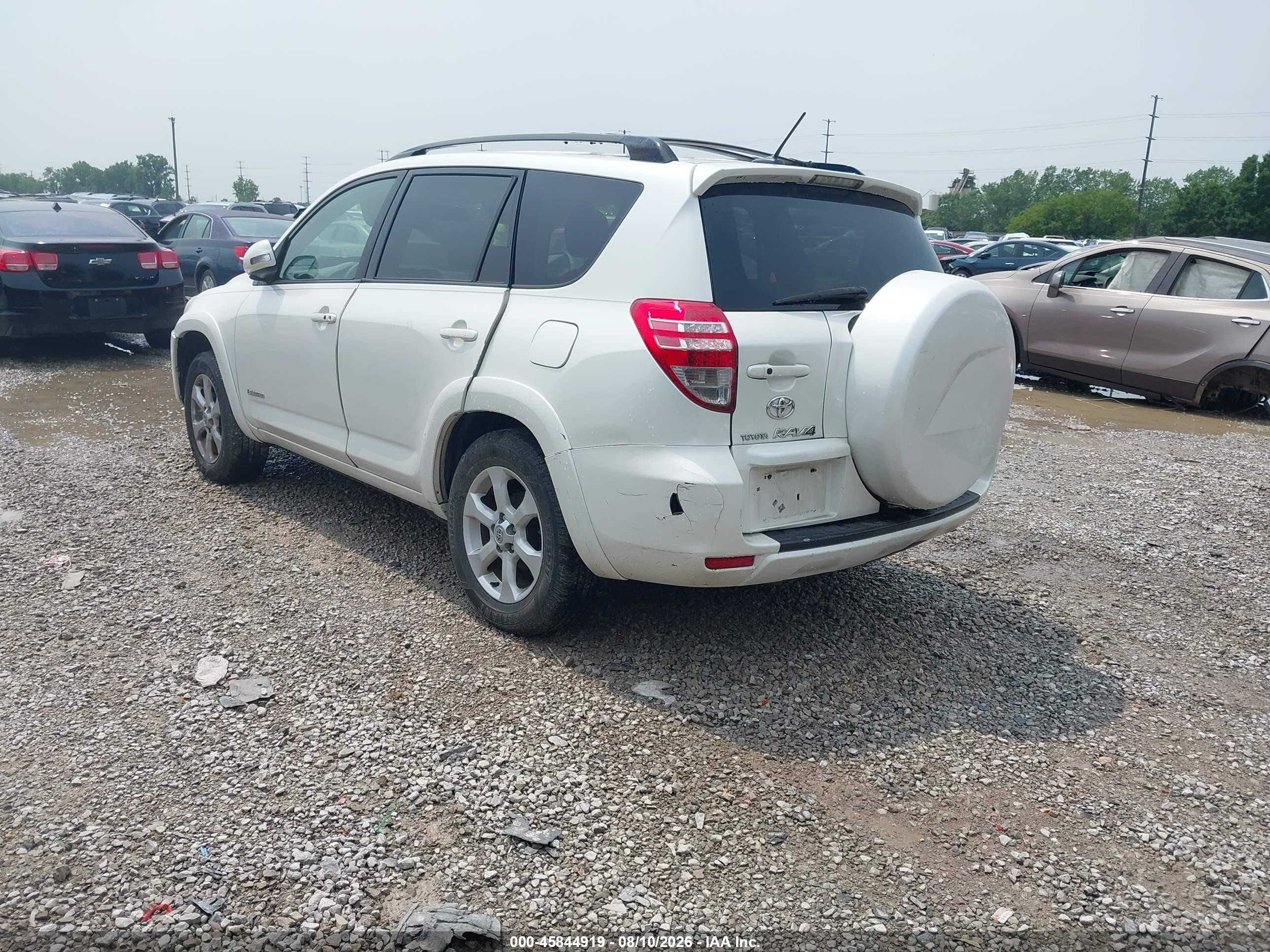 2010 Toyota Rav4 Limited White vin: JTMYF4DV9A5016135