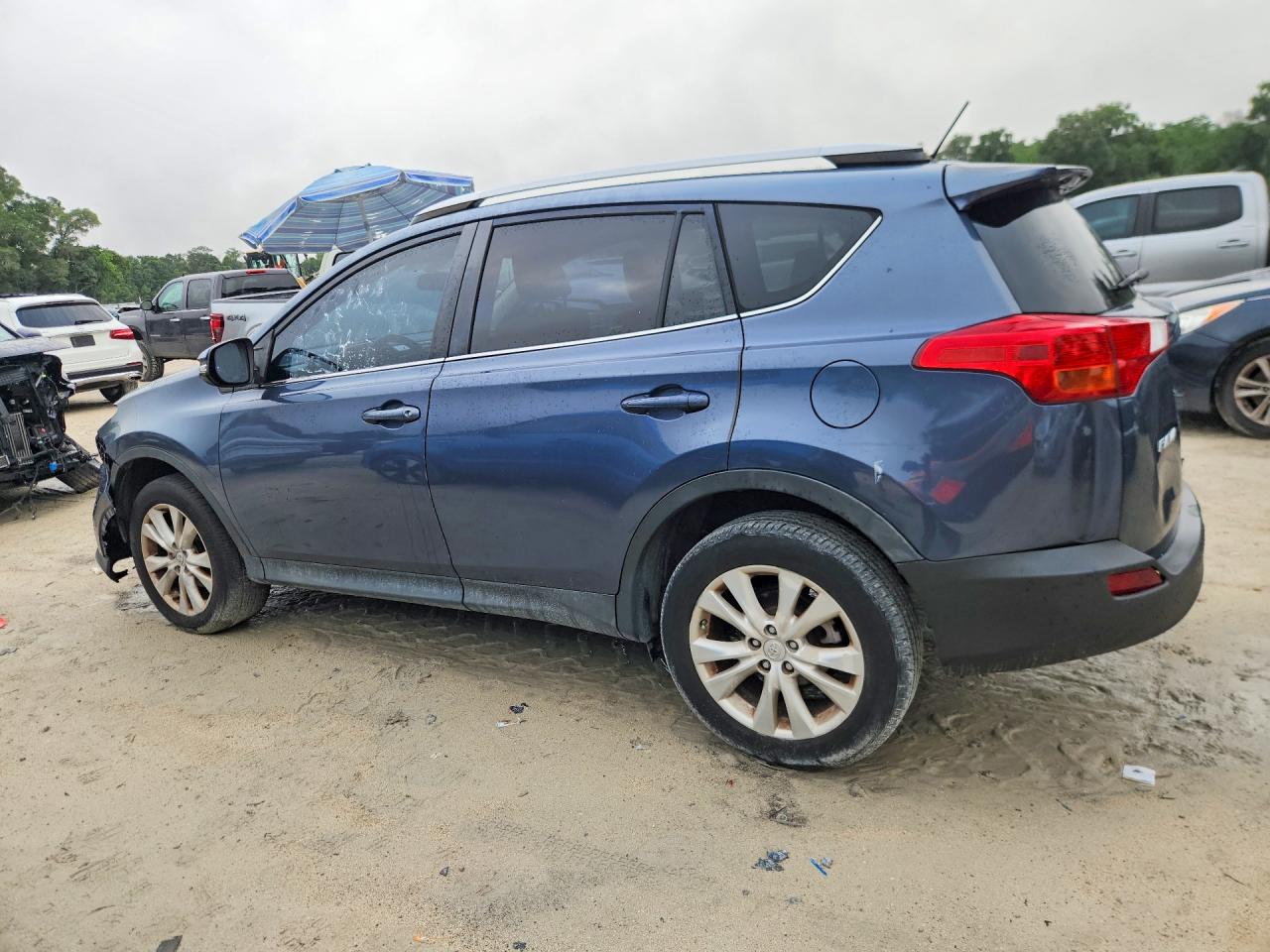 2014 Toyota Rav4 Limited Blue vin: JTMYFREV0ED035809