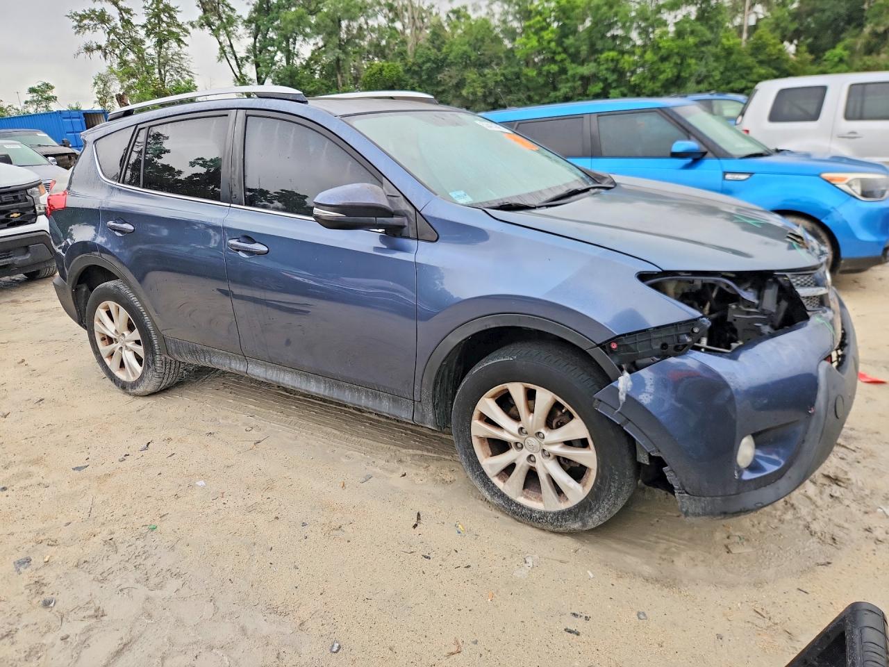 2014 Toyota Rav4 Limited Blue vin: JTMYFREV0ED035809