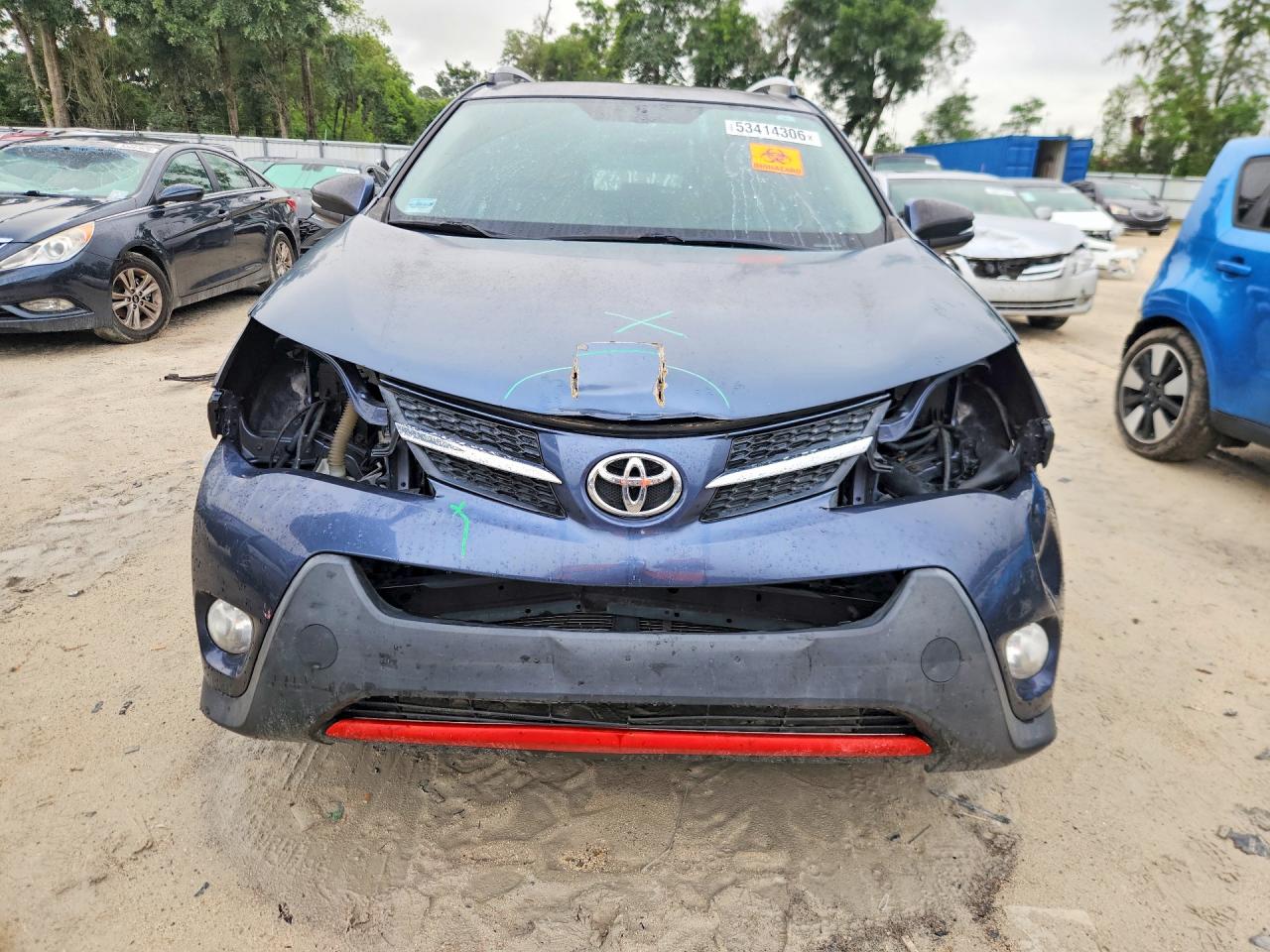 2014 Toyota Rav4 Limited Blue vin: JTMYFREV0ED035809