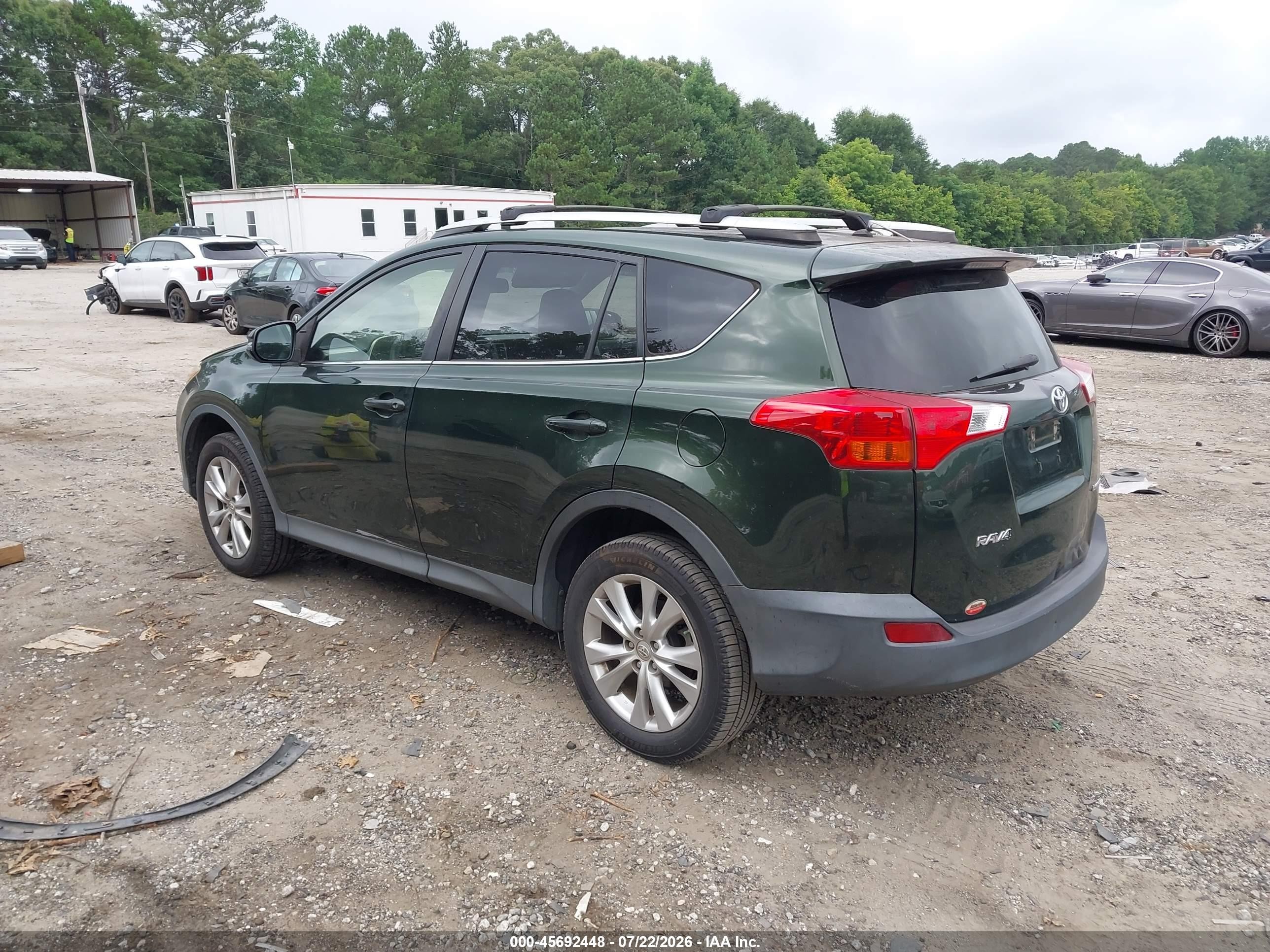 2013 Toyota Rav4 Limited Green vin: JTMYFREV1D5006182