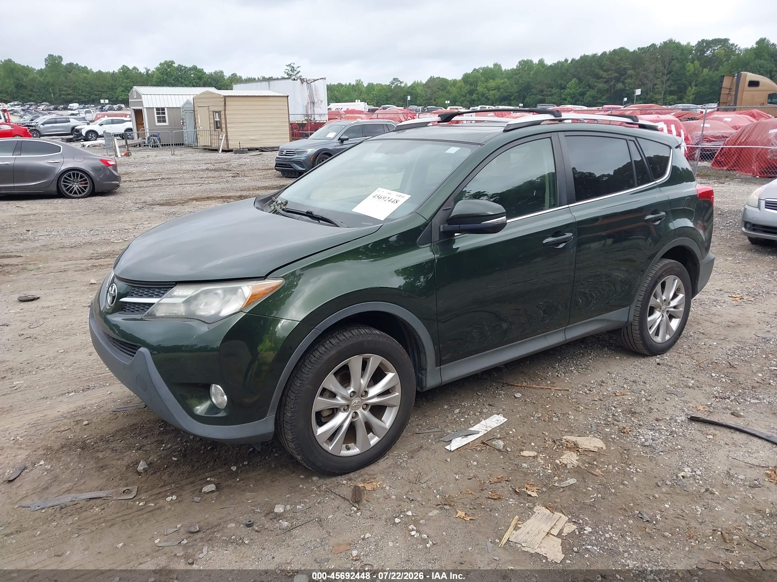 2013 Toyota Rav4 Limited Green vin: JTMYFREV1D5006182
