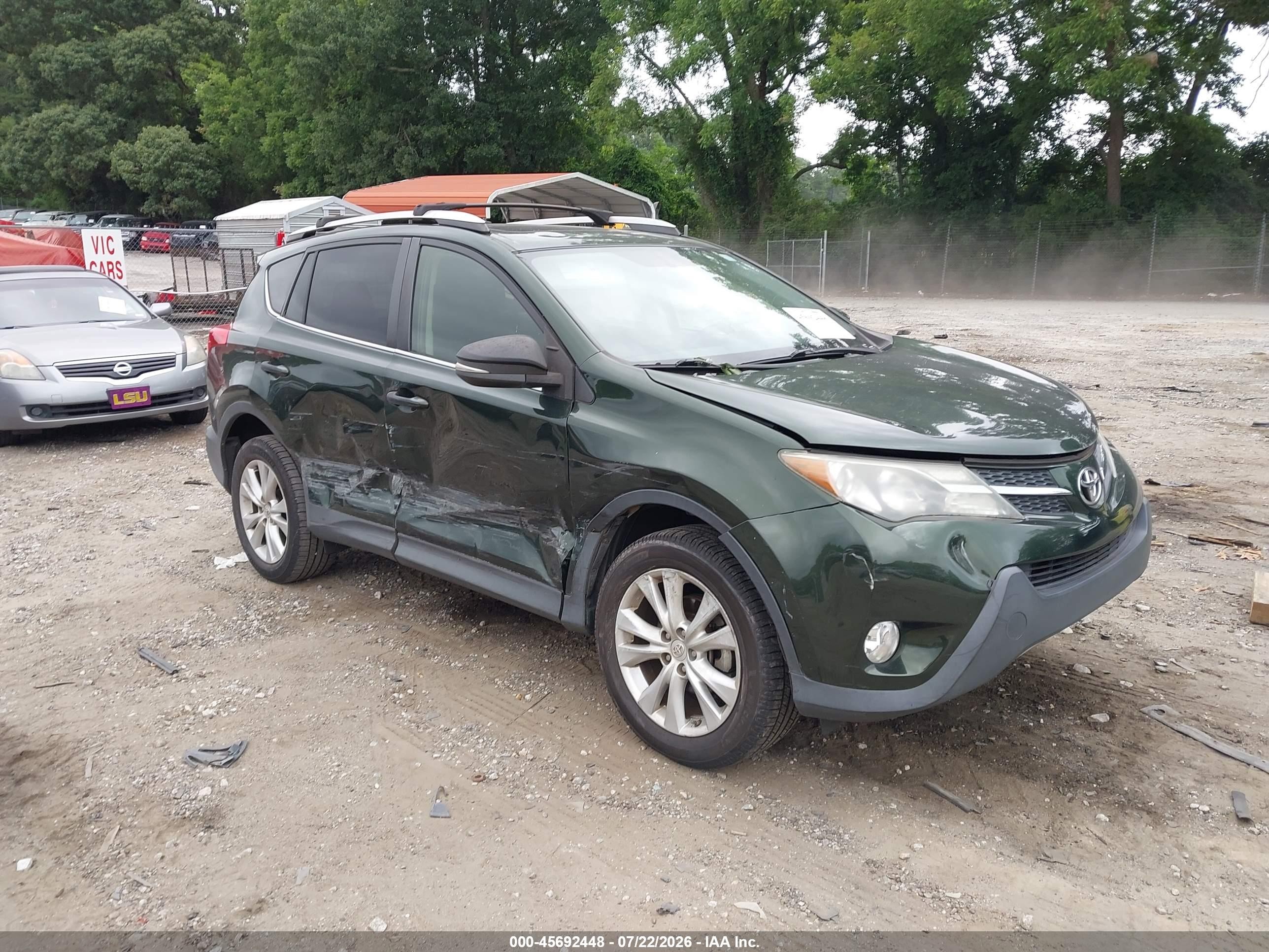 2013 Toyota Rav4 Limited Green vin: JTMYFREV1D5006182