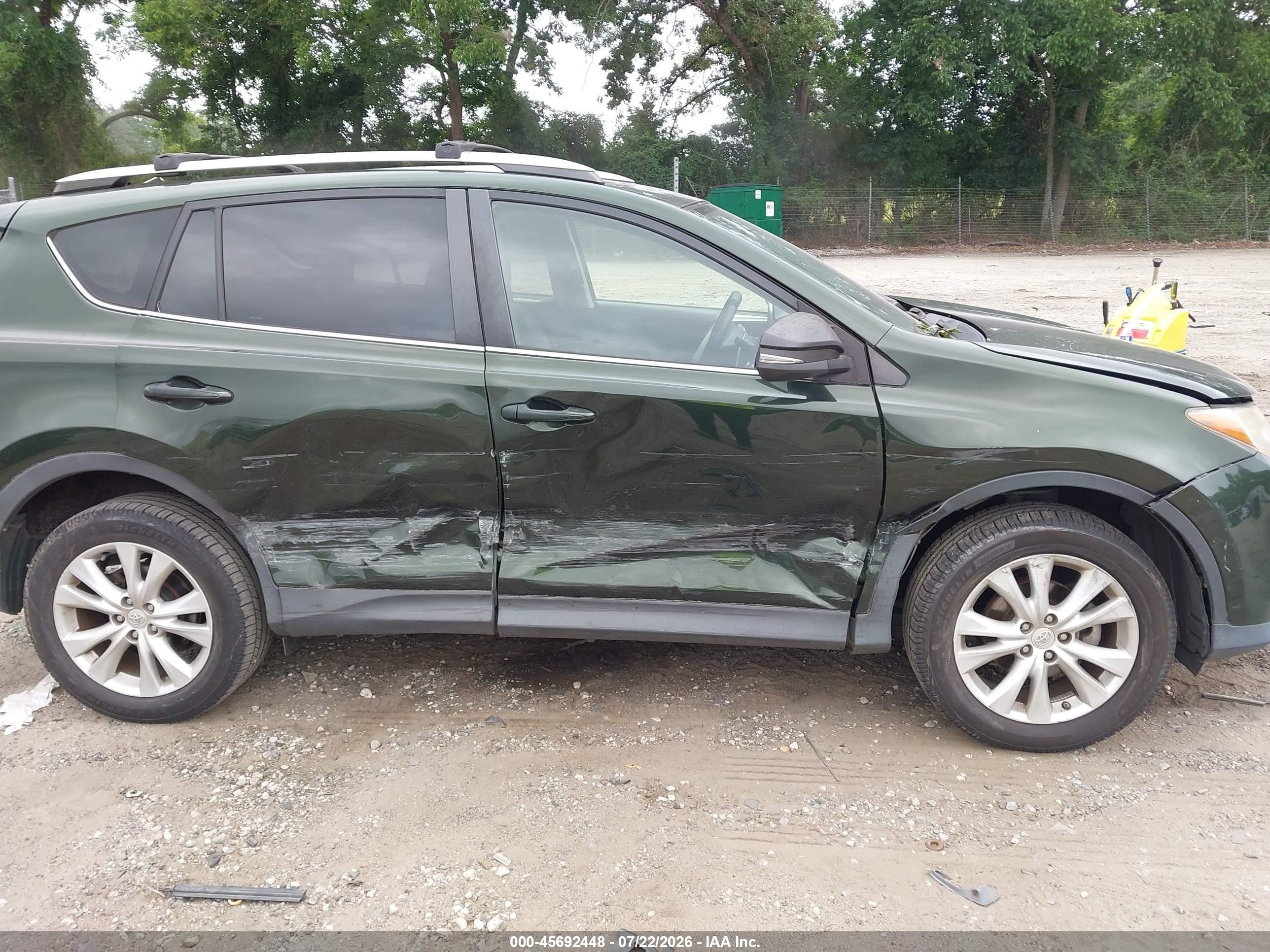 2013 Toyota Rav4 Limited Green vin: JTMYFREV1D5006182