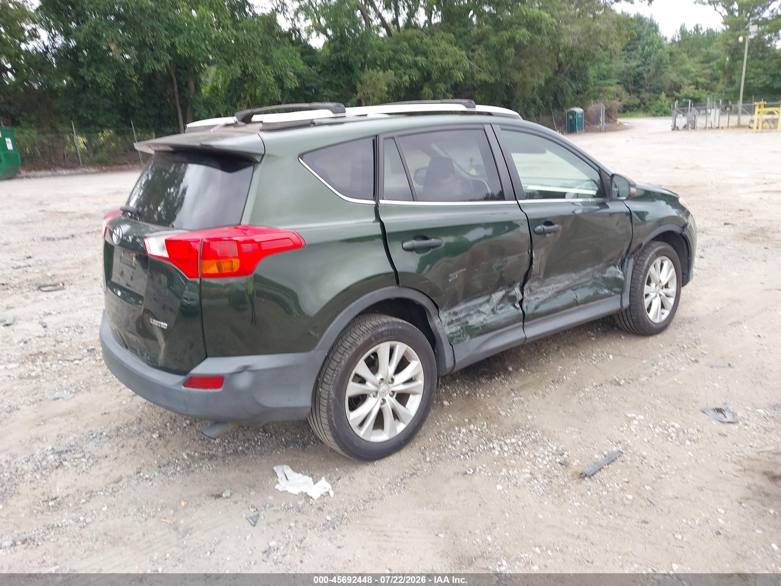 2013 Toyota Rav4 Limited Green vin: JTMYFREV1D5006182