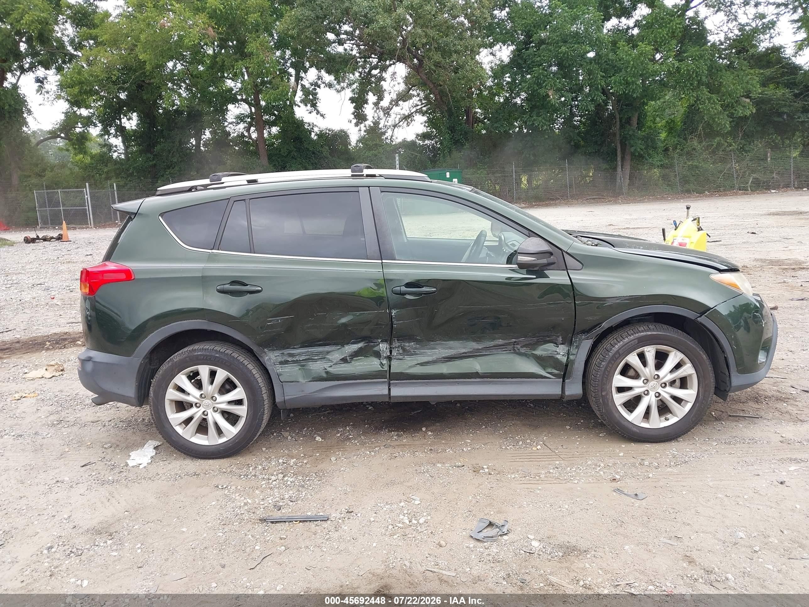 2013 Toyota Rav4 Limited Green vin: JTMYFREV1D5006182