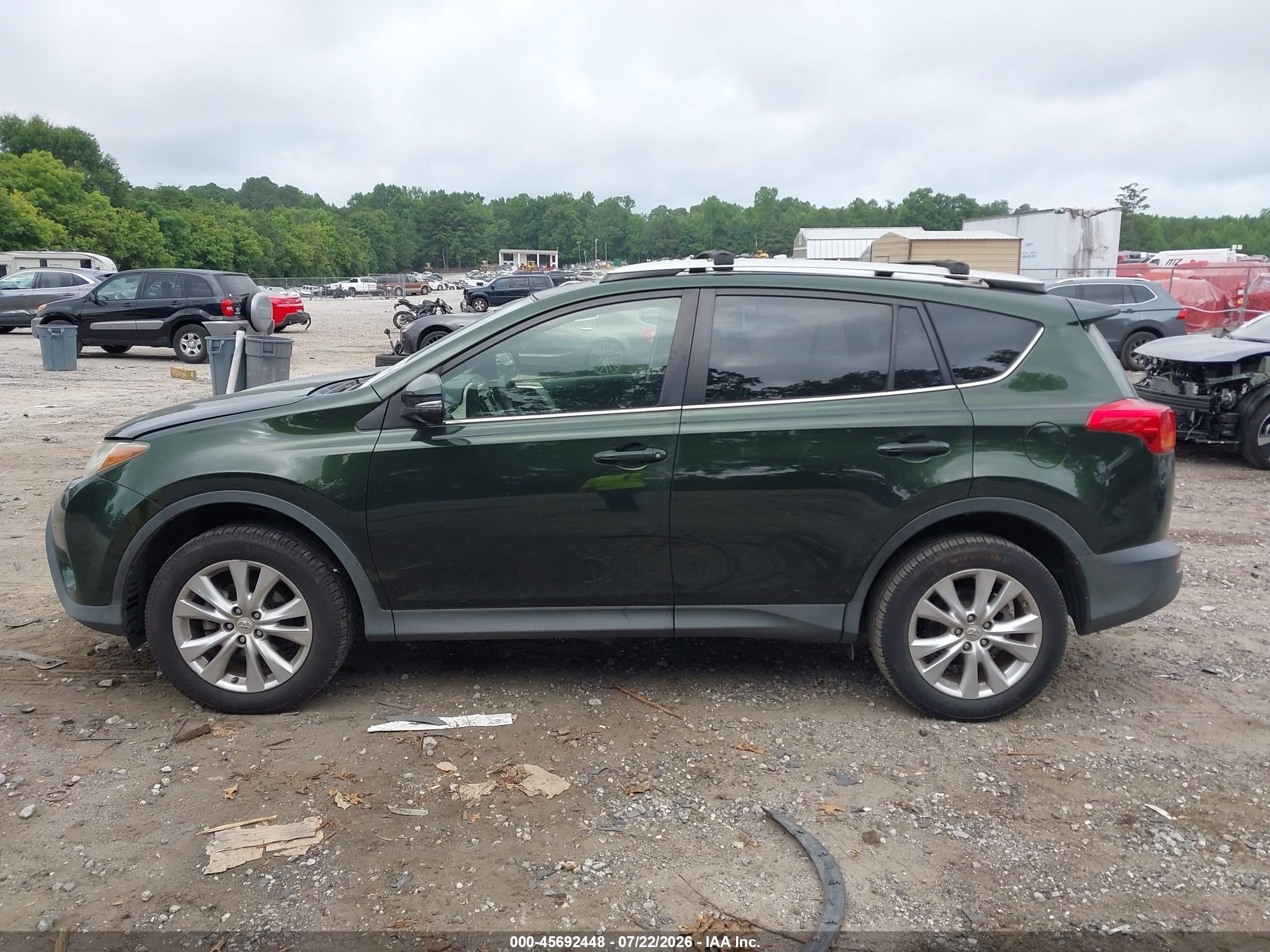 2013 Toyota Rav4 Limited Green vin: JTMYFREV1D5006182