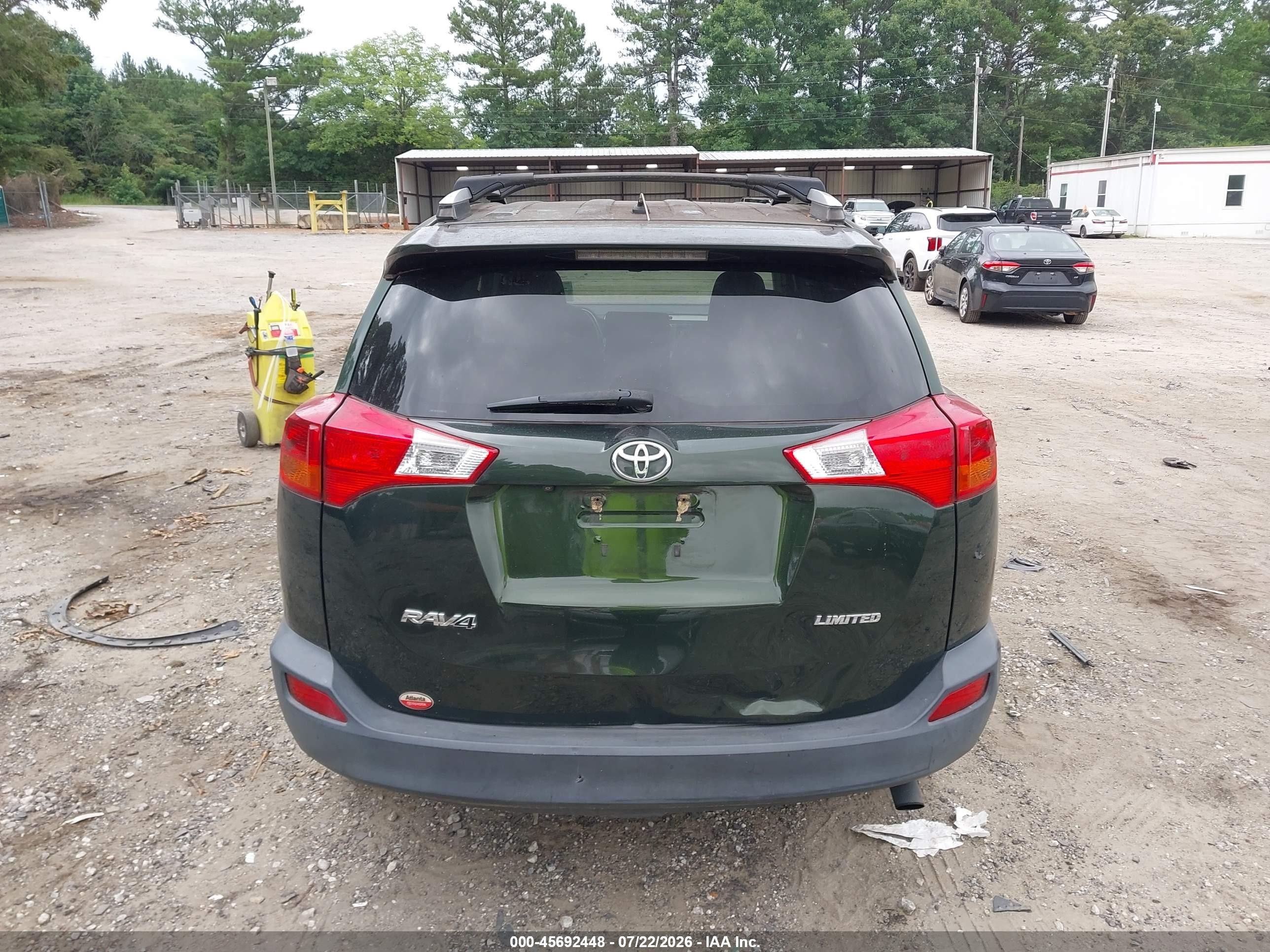2013 Toyota Rav4 Limited Green vin: JTMYFREV1D5006182