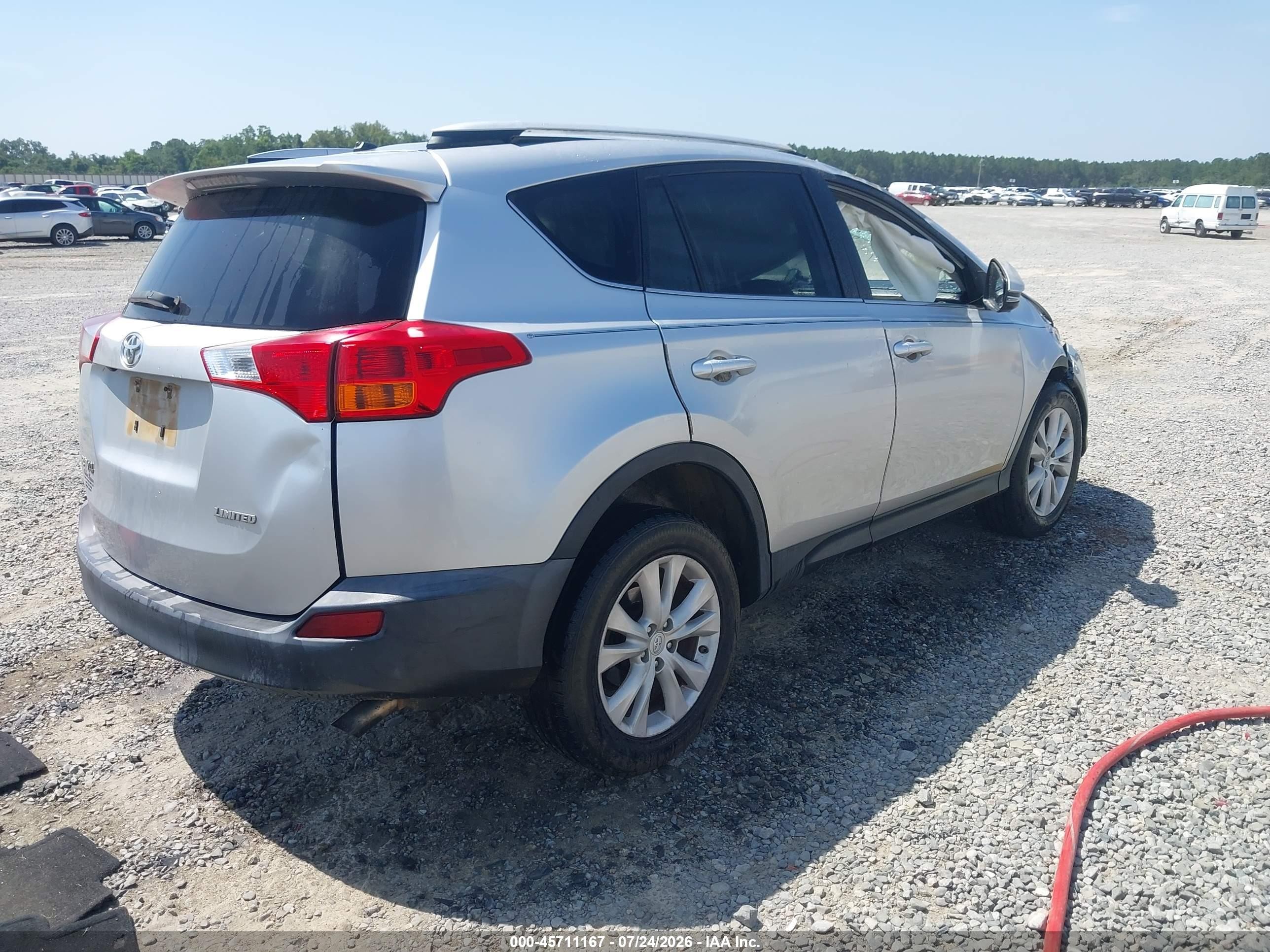 2013 Toyota Rav4 Limited Серебряный vin: JTMYFREV1D5012242