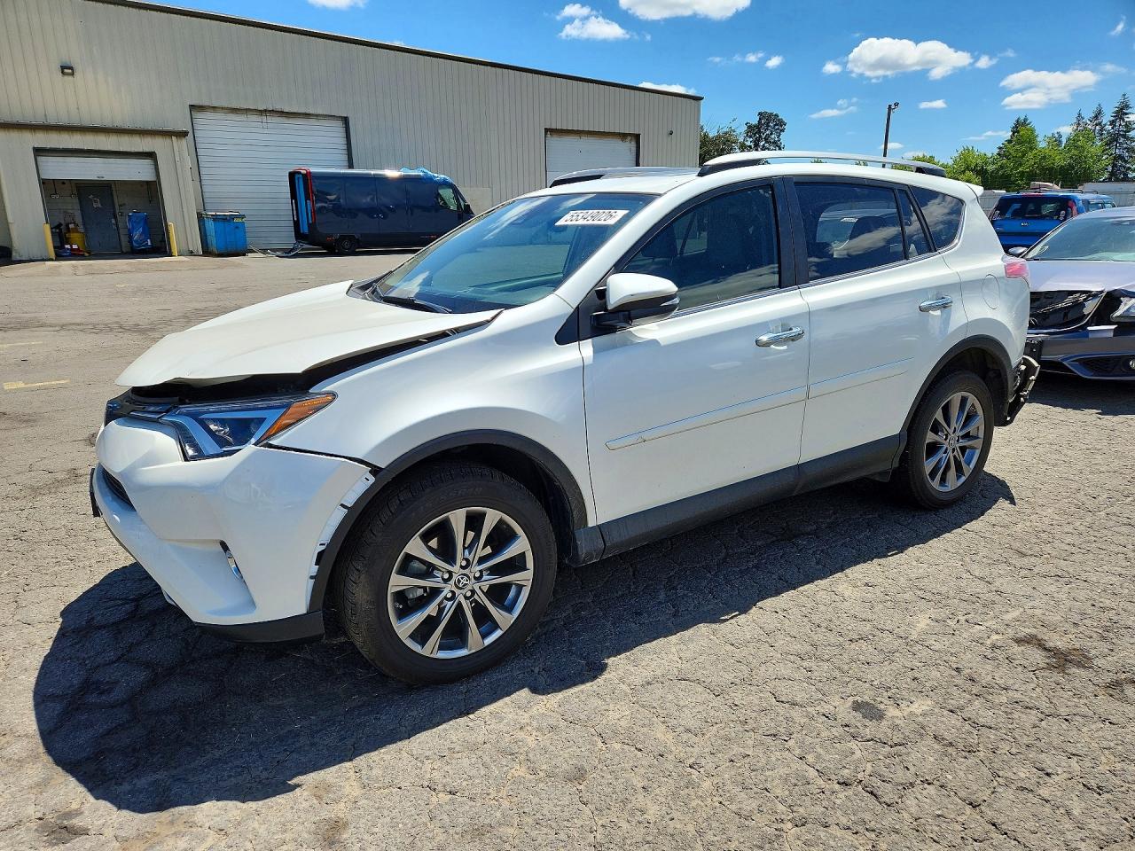 2018 Toyota Rav4 Limited White vin: JTMYFREV1JJ193104
