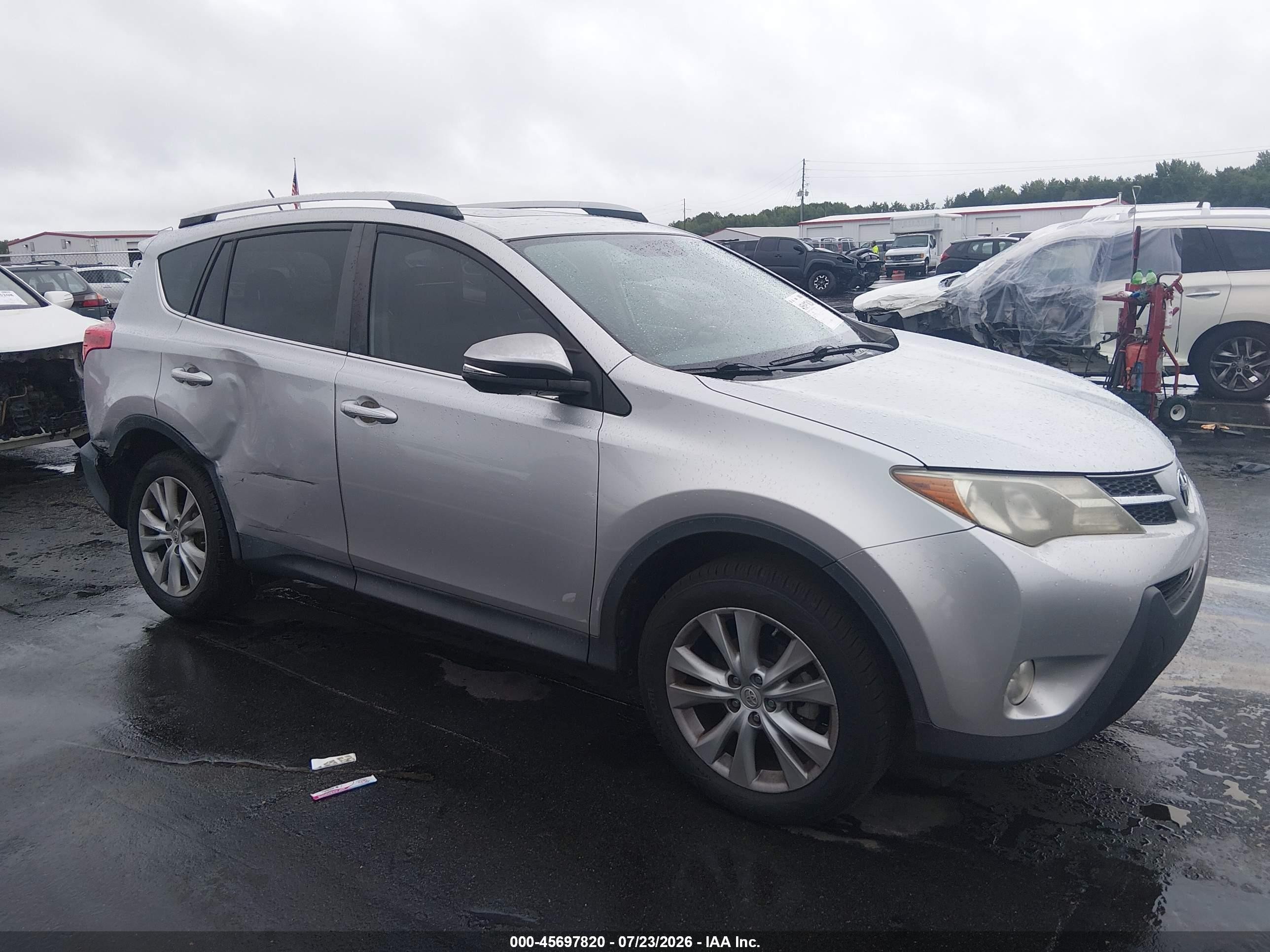 2013 Toyota Rav4 Limited Серебряный vin: JTMYFREV2DD003068