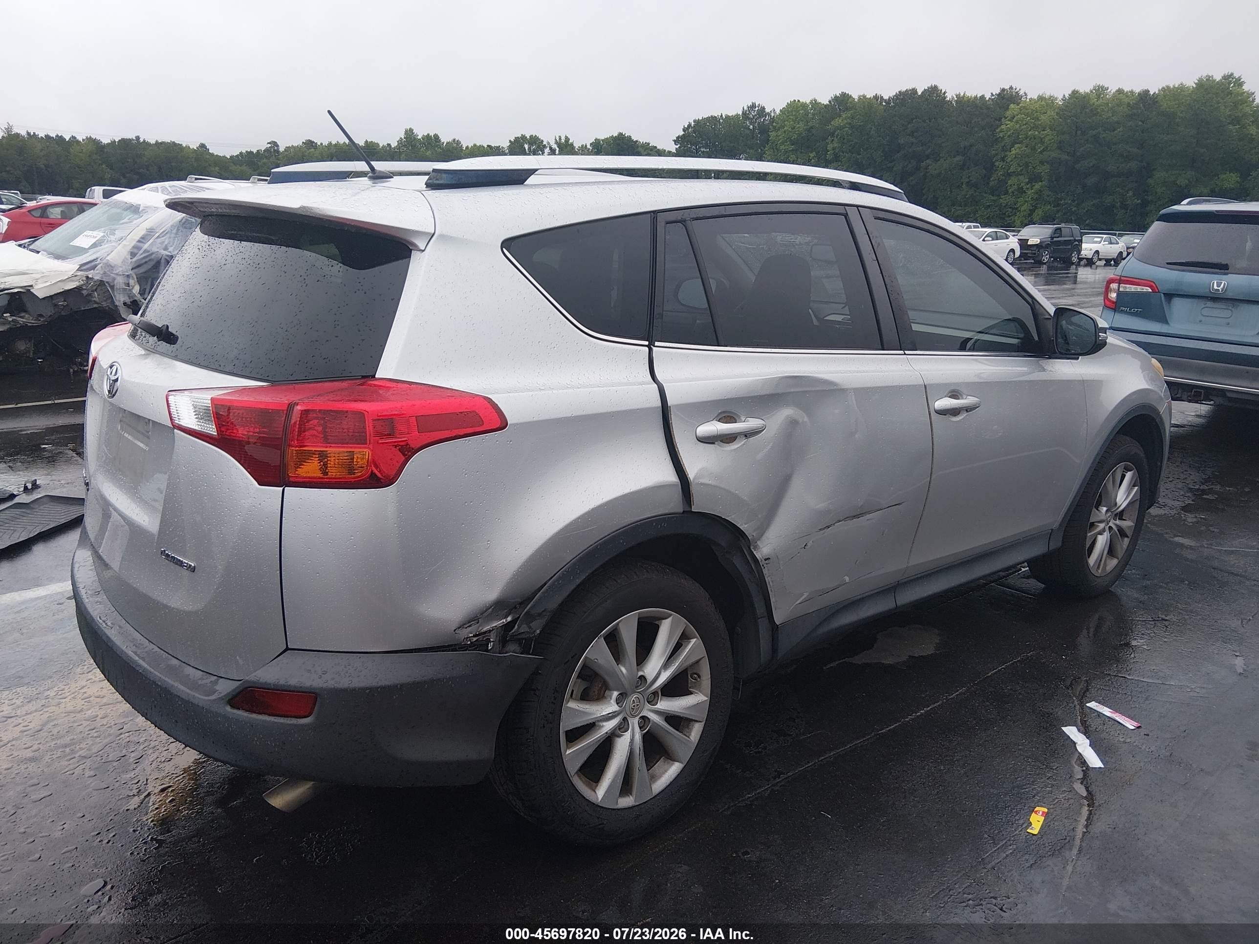 2013 Toyota Rav4 Limited Серебряный vin: JTMYFREV2DD003068