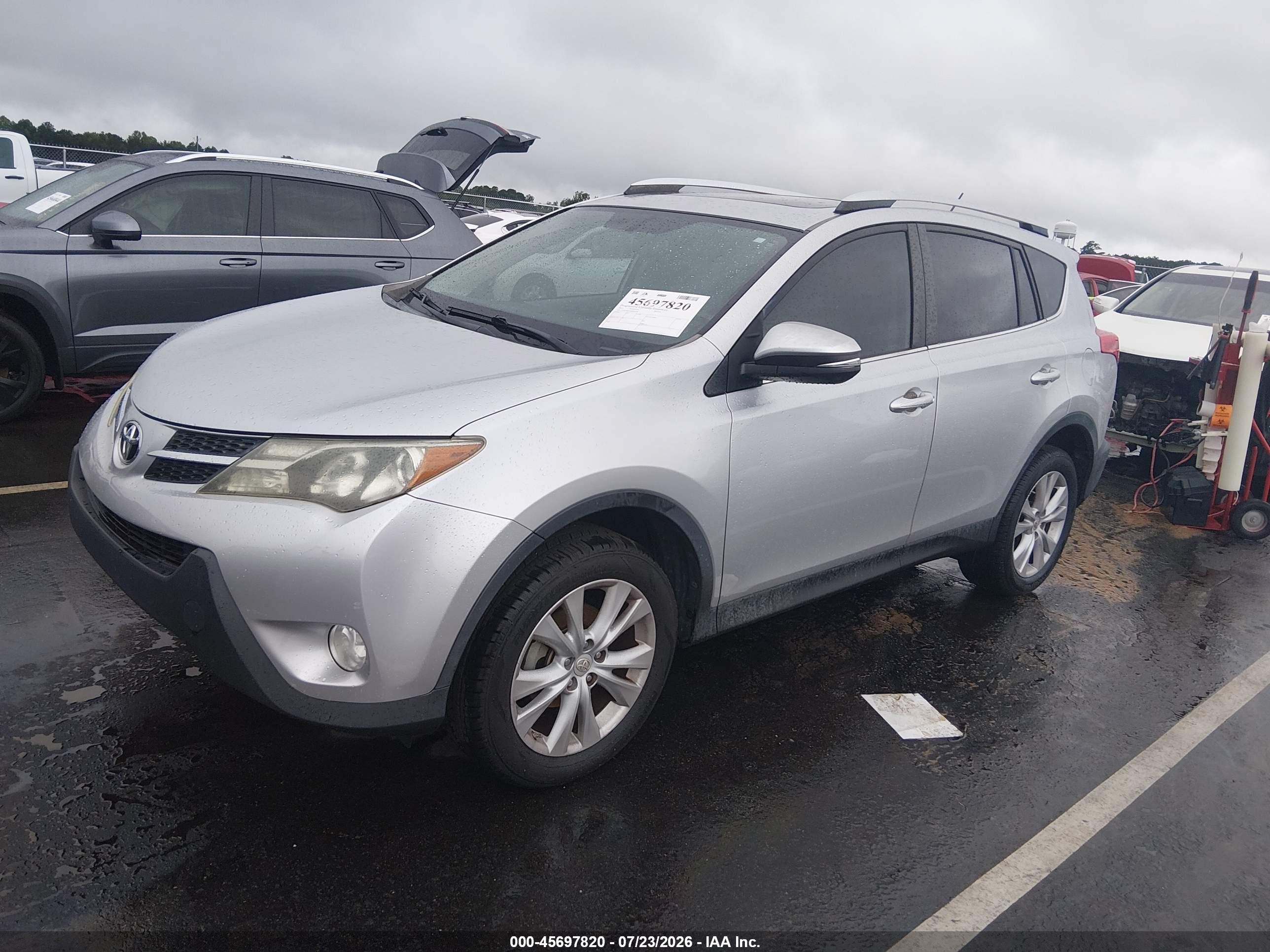 2013 Toyota Rav4 Limited Серебряный vin: JTMYFREV2DD003068