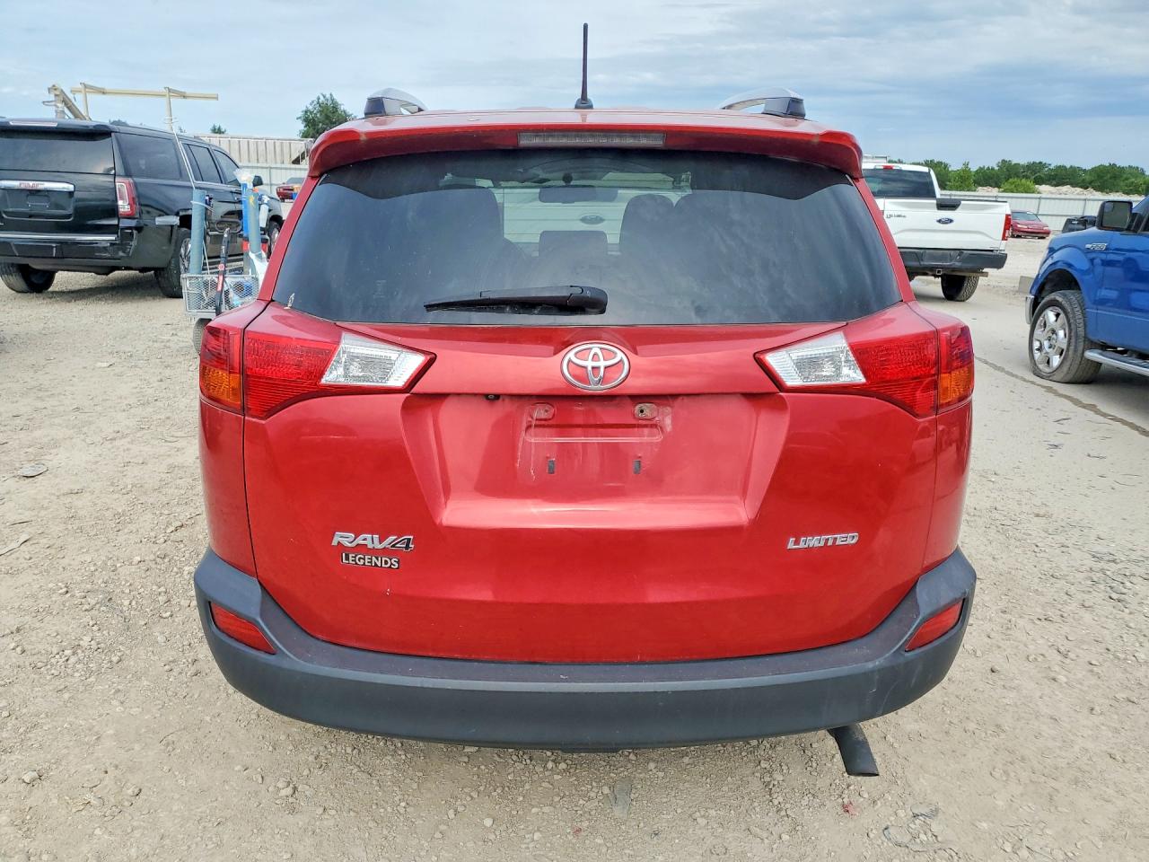 2013 Toyota Rav4 Limited Red vin: JTMYFREV4DD003203