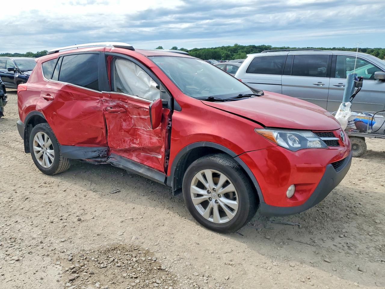 2013 Toyota Rav4 Limited Red vin: JTMYFREV4DD003203