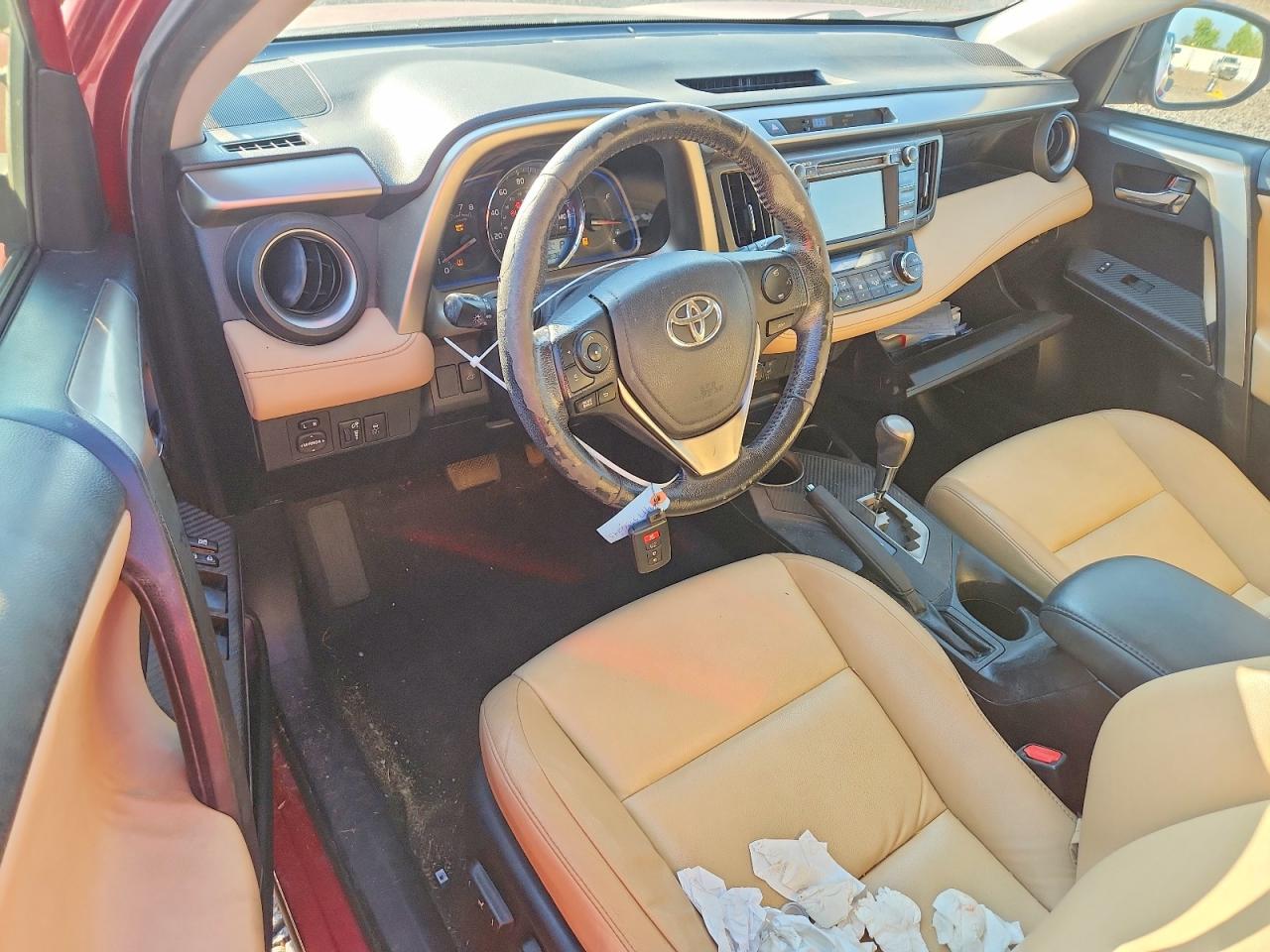 2014 Toyota Rav4 Limited Red vin: JTMYFREV4EJ008551