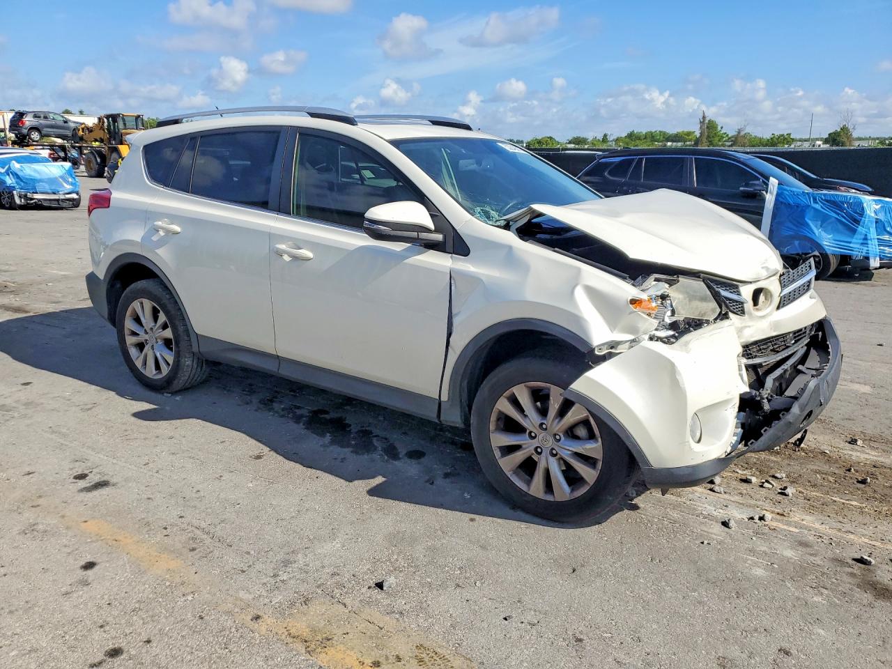 2013 Toyota Rav4 Limited White vin: JTMYFREV5D5007979