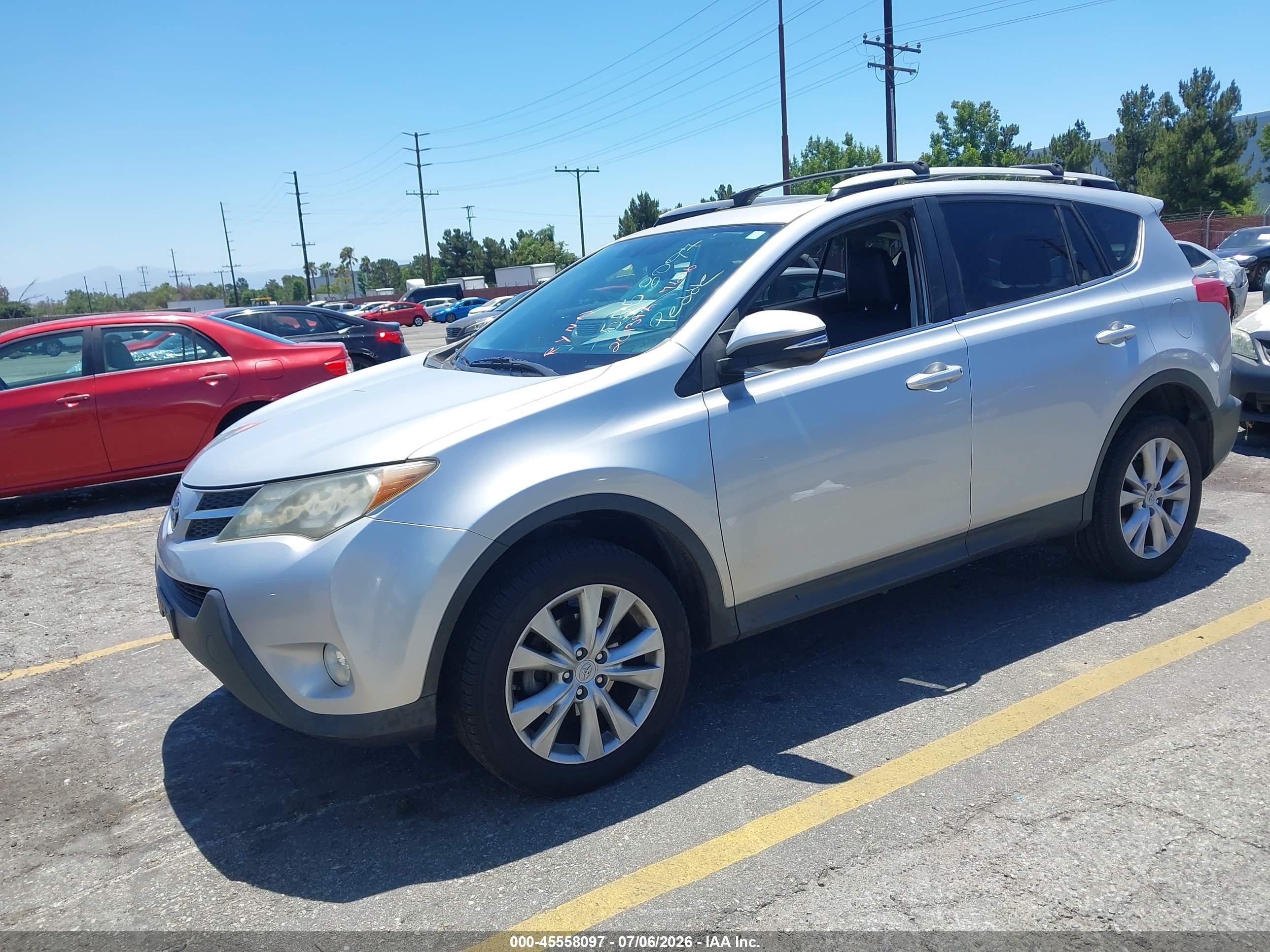 2013 Toyota Rav4 Limited Серебряный vin: JTMYFREV5DD003114
