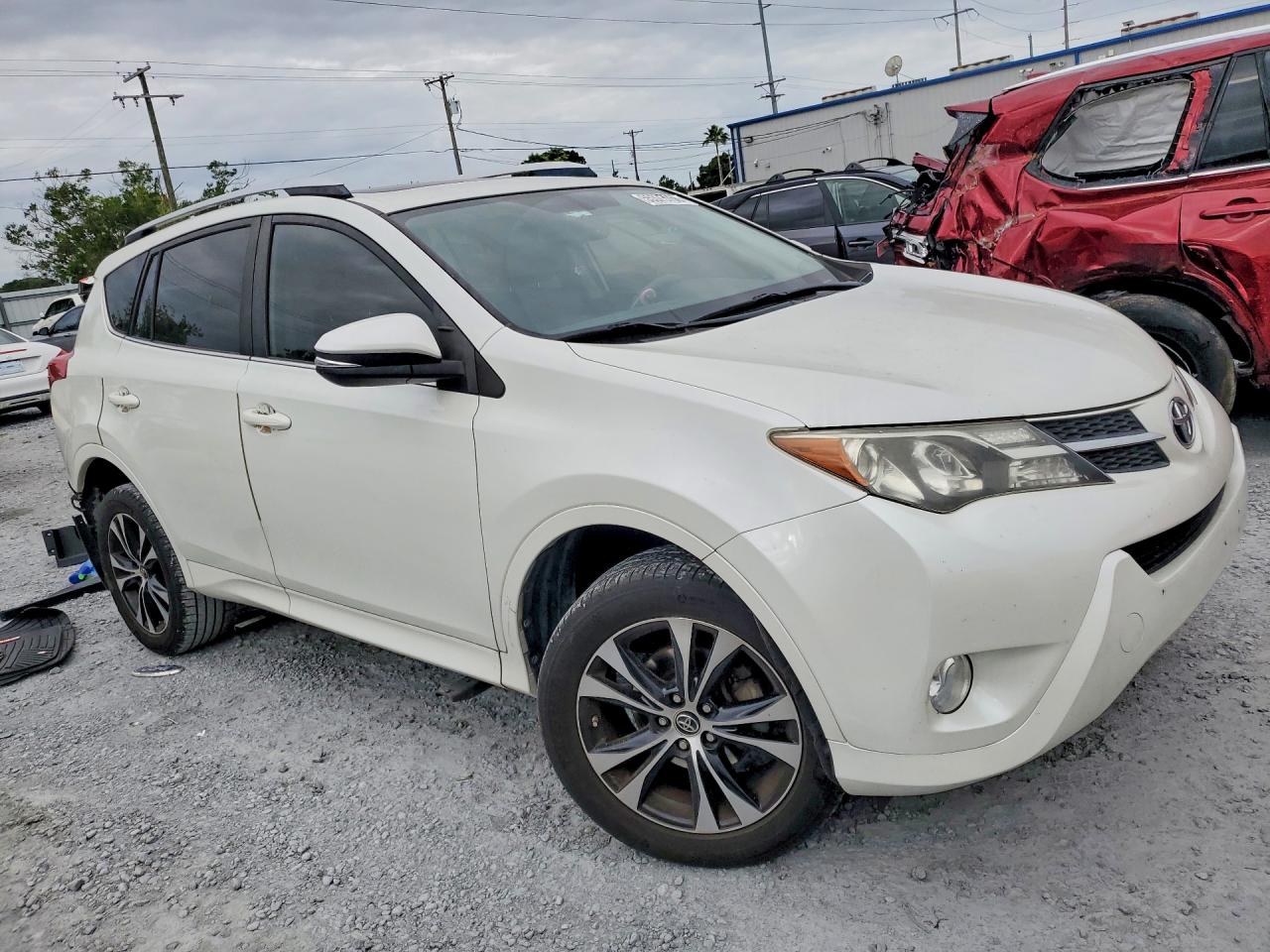 2015 Toyota Rav4 Limited White vin: JTMYFREV5FJ050681