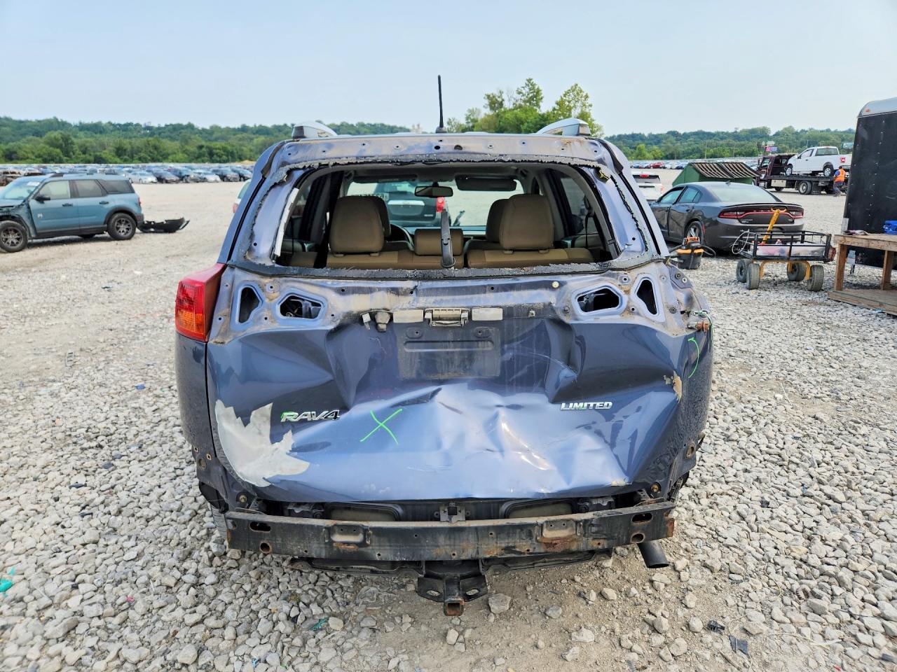 2013 Toyota Rav4 Limited Blue vin: JTMYFREV6DD025381