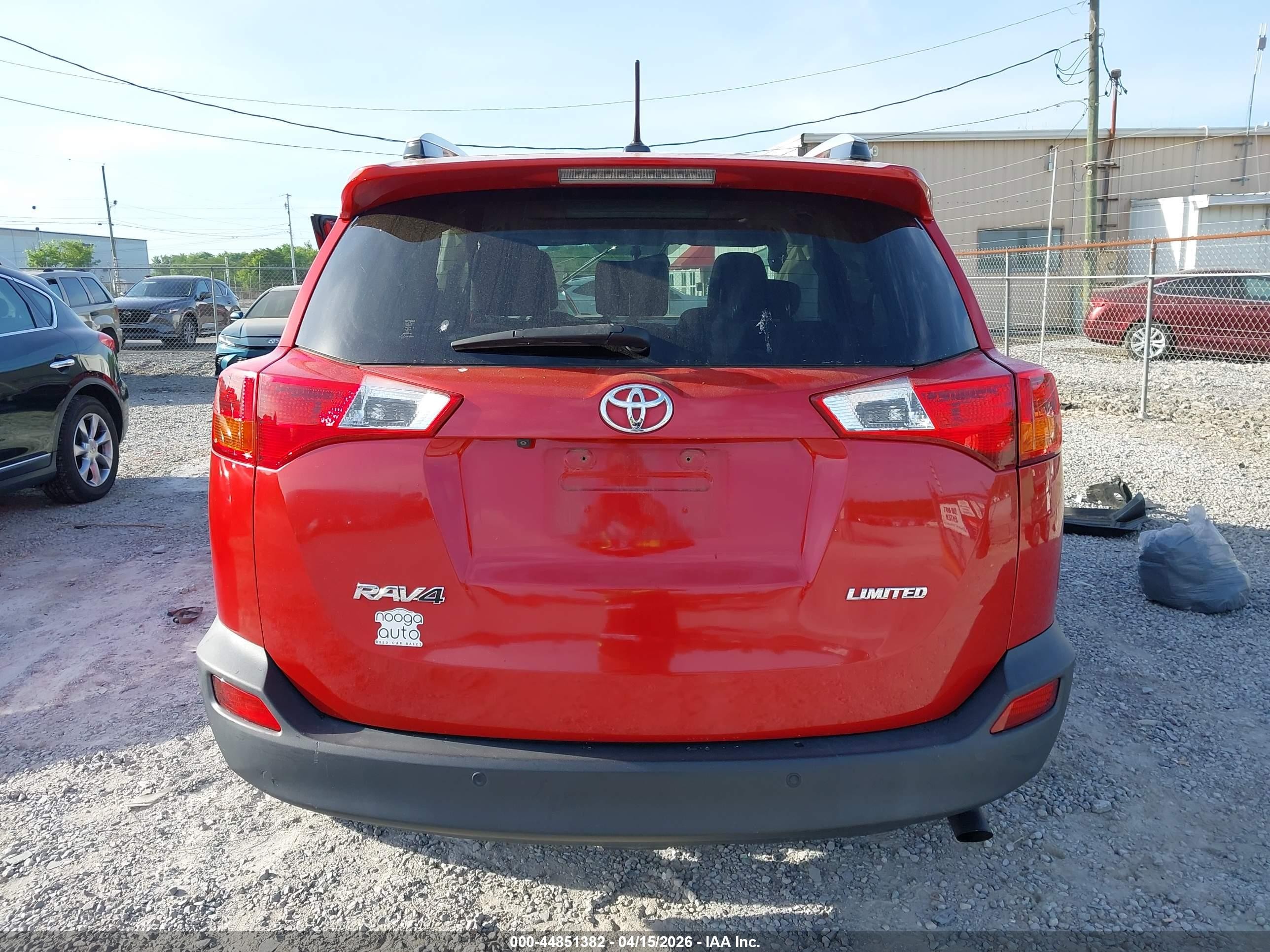 2014 Toyota Rav4 Limited Red vin: JTMYFREV7ED036391