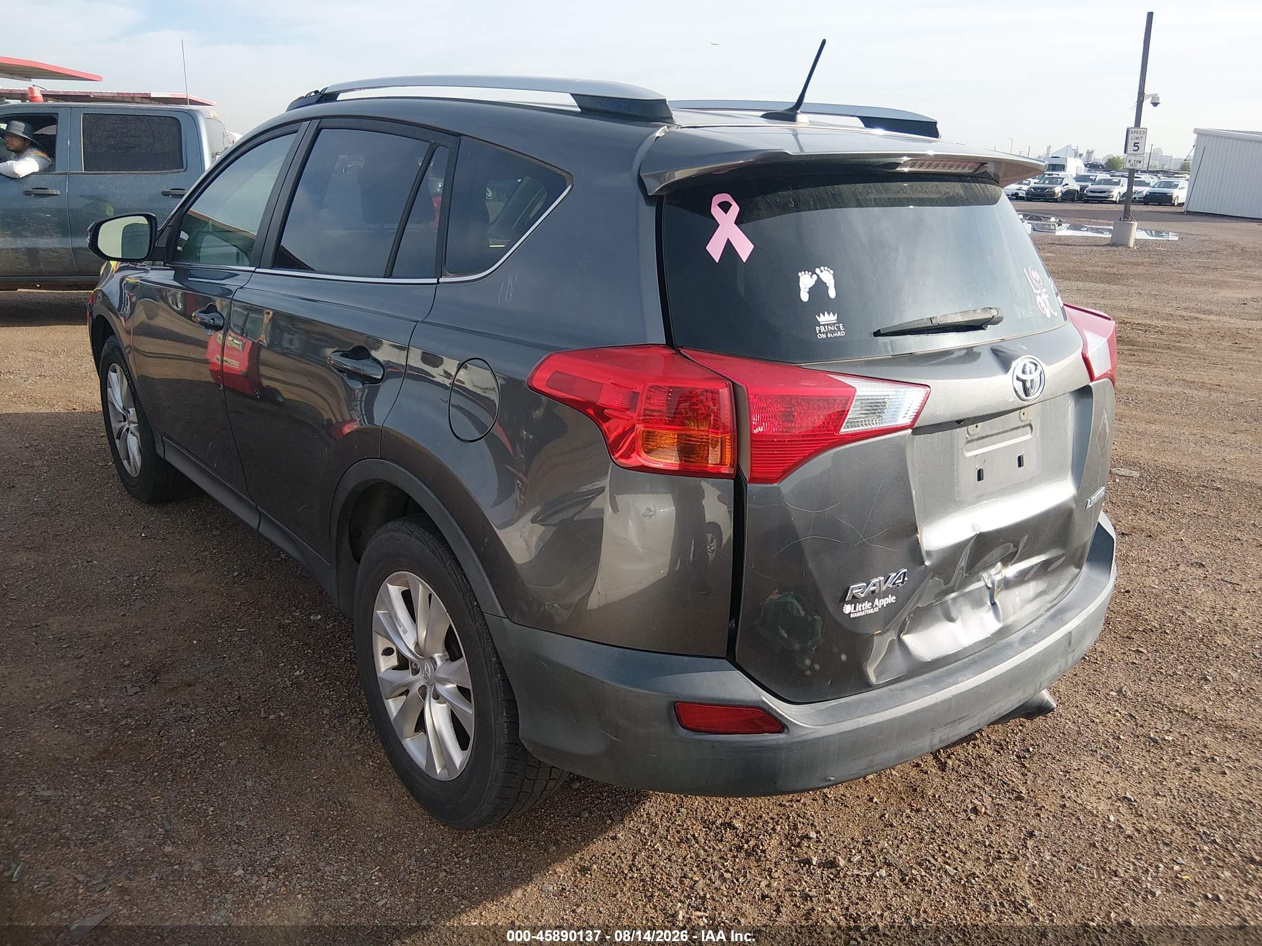 2014 Toyota Rav4 Limited Gray vin: JTMYFREV8ED039655