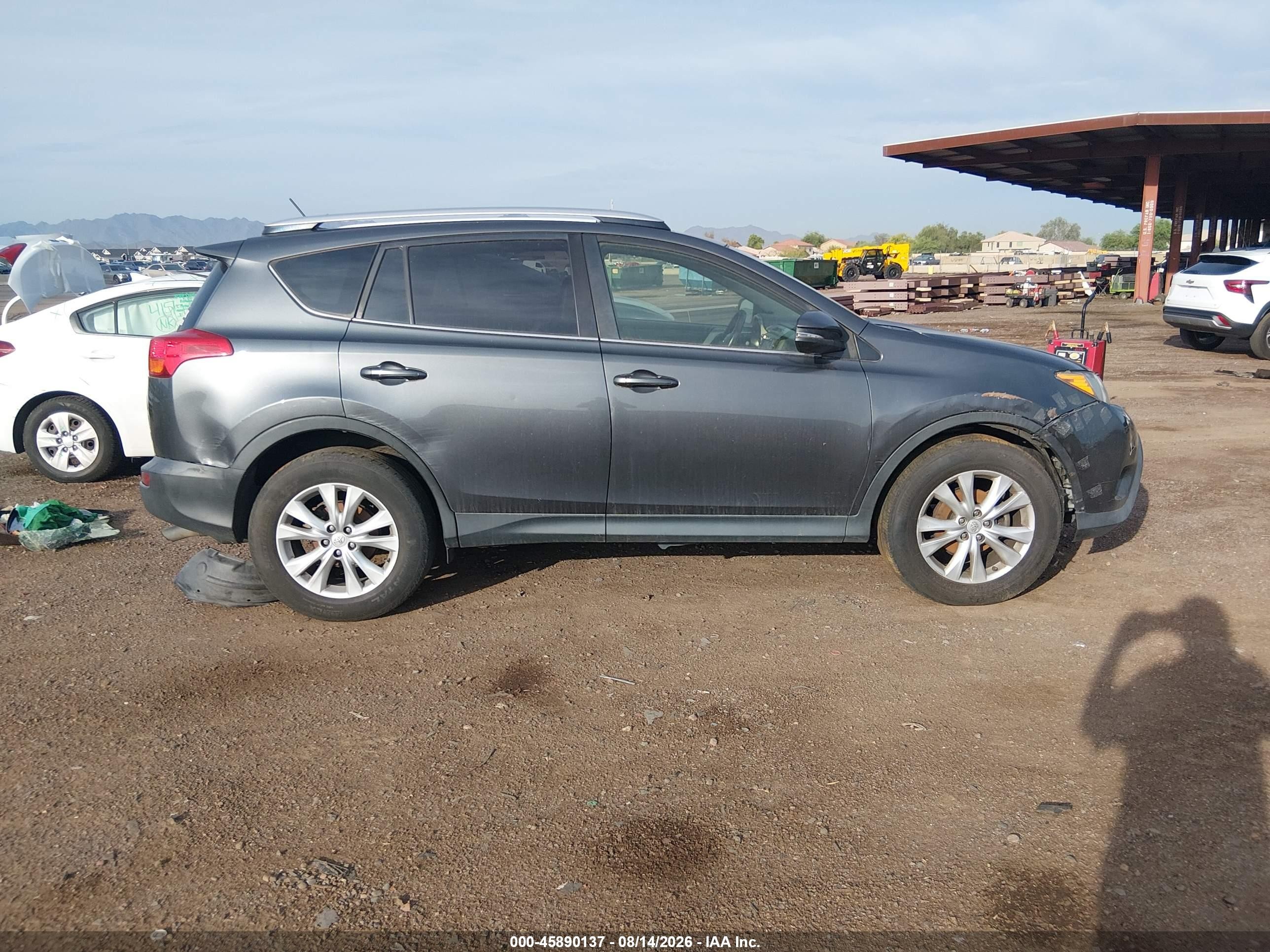 2014 Toyota Rav4 Limited Gray vin: JTMYFREV8ED039655