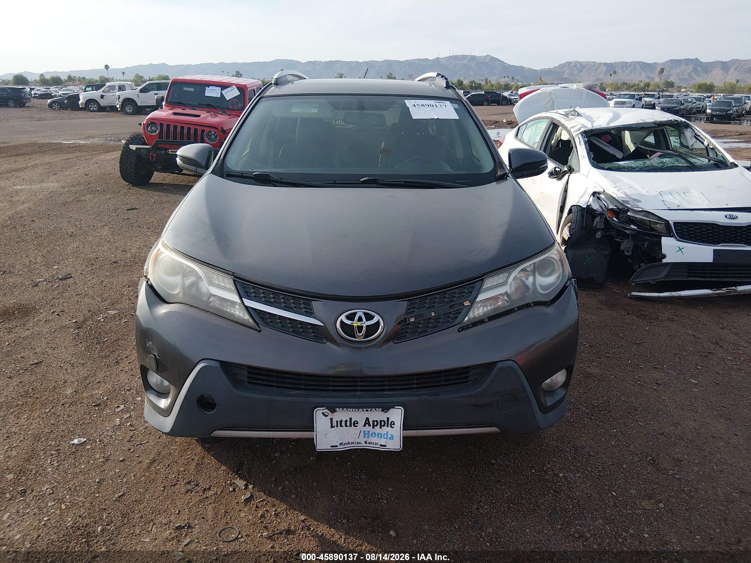 2014 Toyota Rav4 Limited Gray vin: JTMYFREV8ED039655