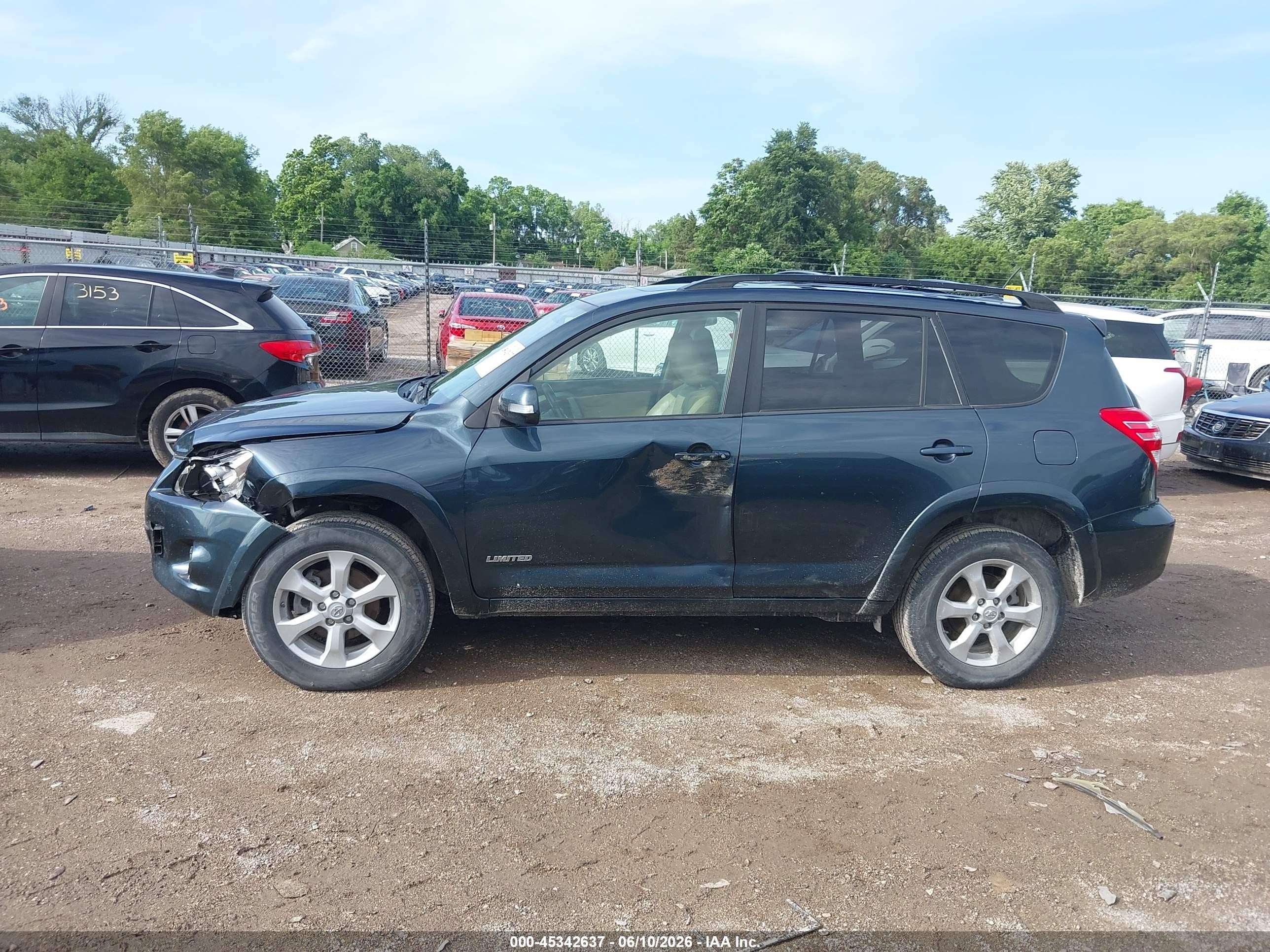 2010 Toyota Rav4 Limited V6 Light Blue vin: JTMYK4DV3AD003608