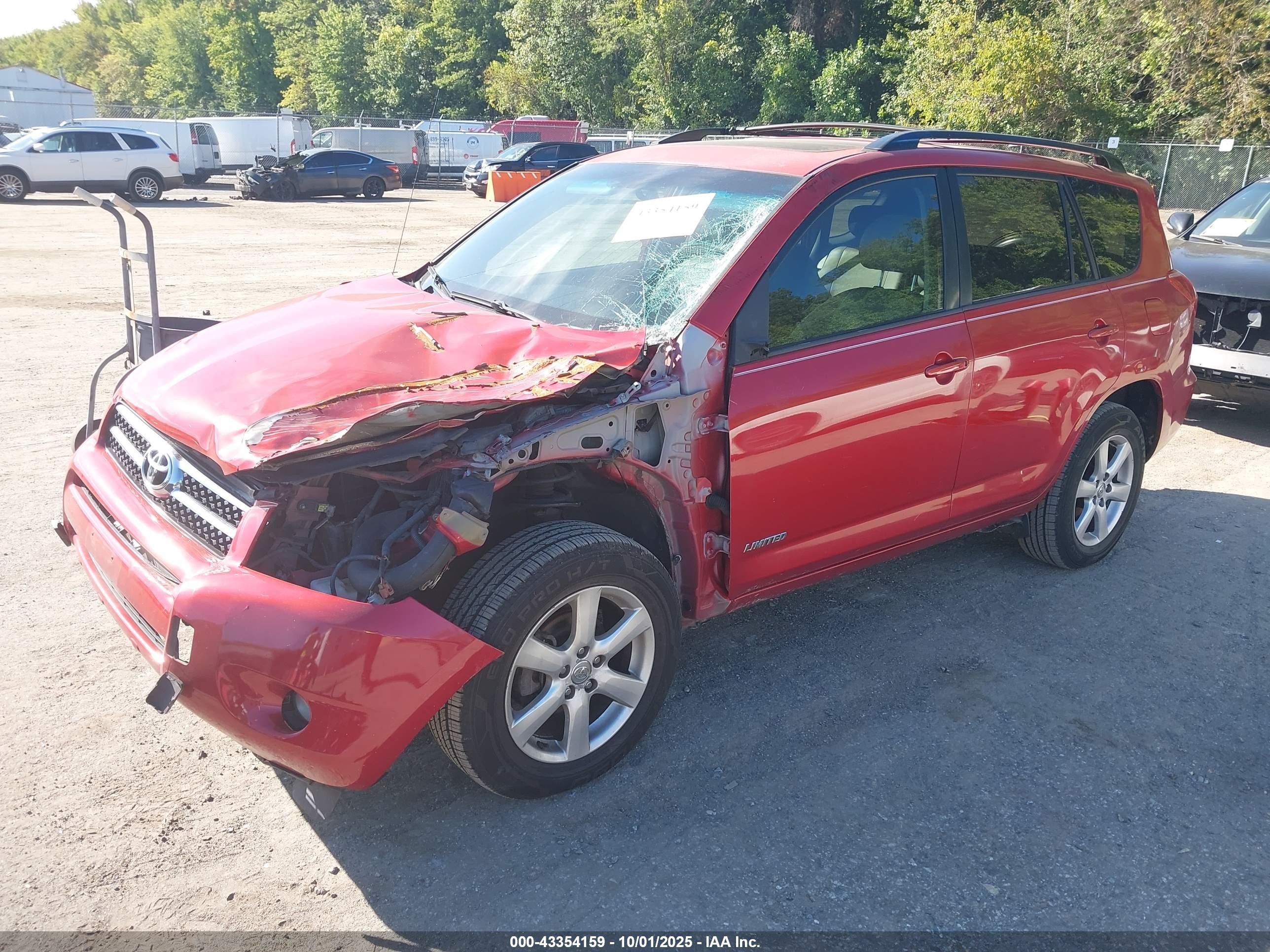 2007 Toyota Rav4 Limited Red vin: JTMZD31V076050007