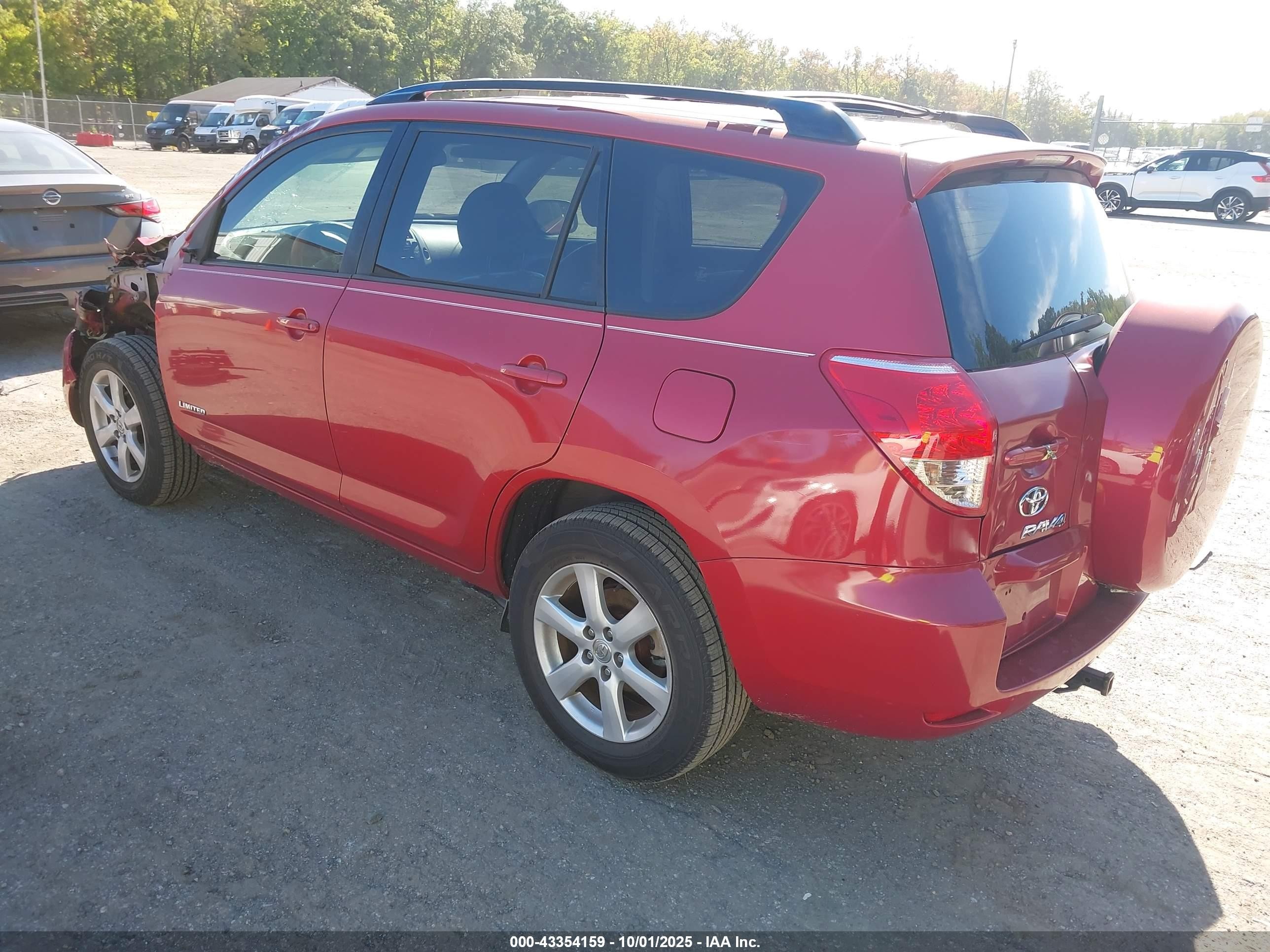 2007 Toyota Rav4 Limited Red vin: JTMZD31V076050007