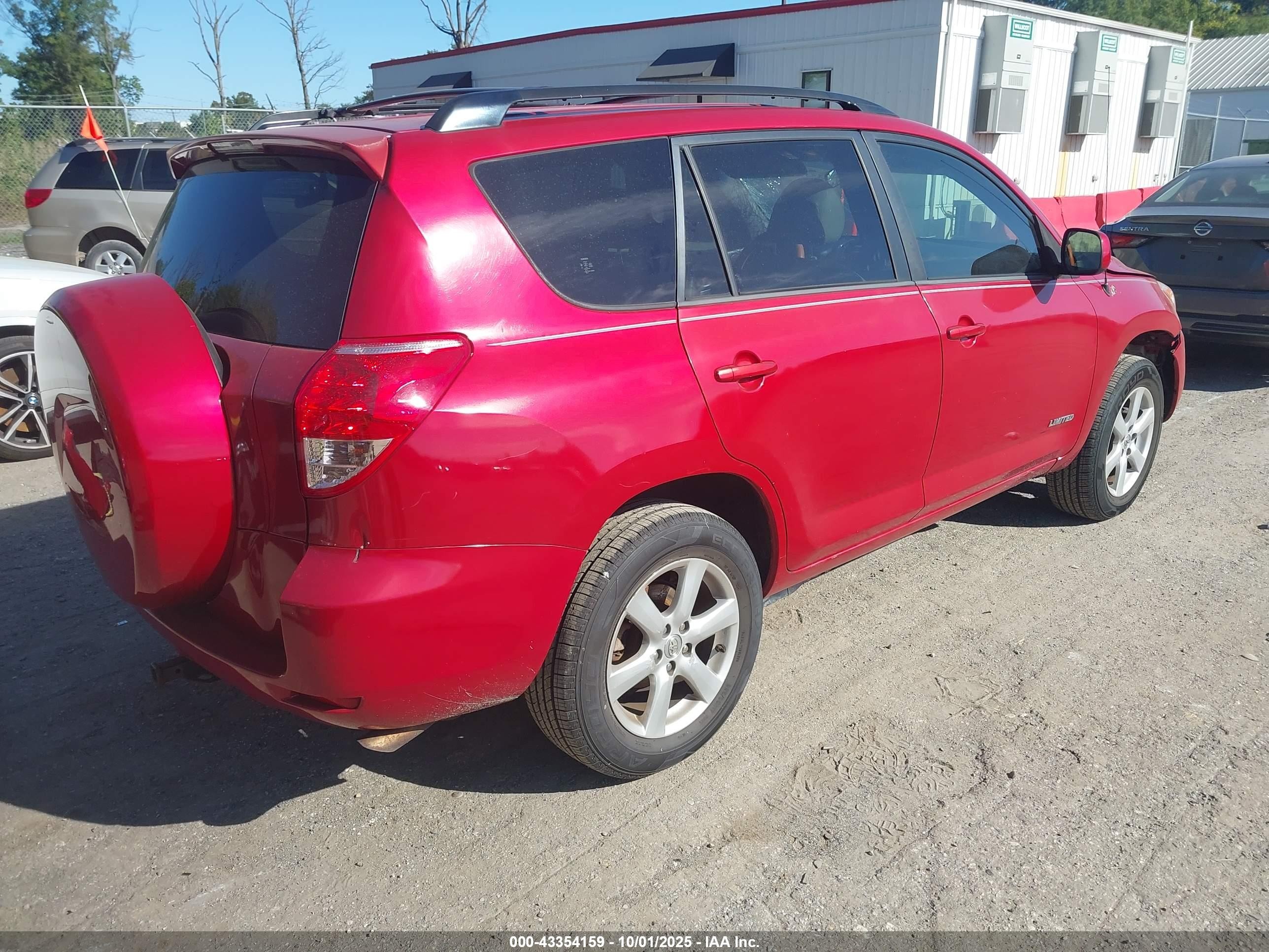 2007 Toyota Rav4 Limited Red vin: JTMZD31V076050007