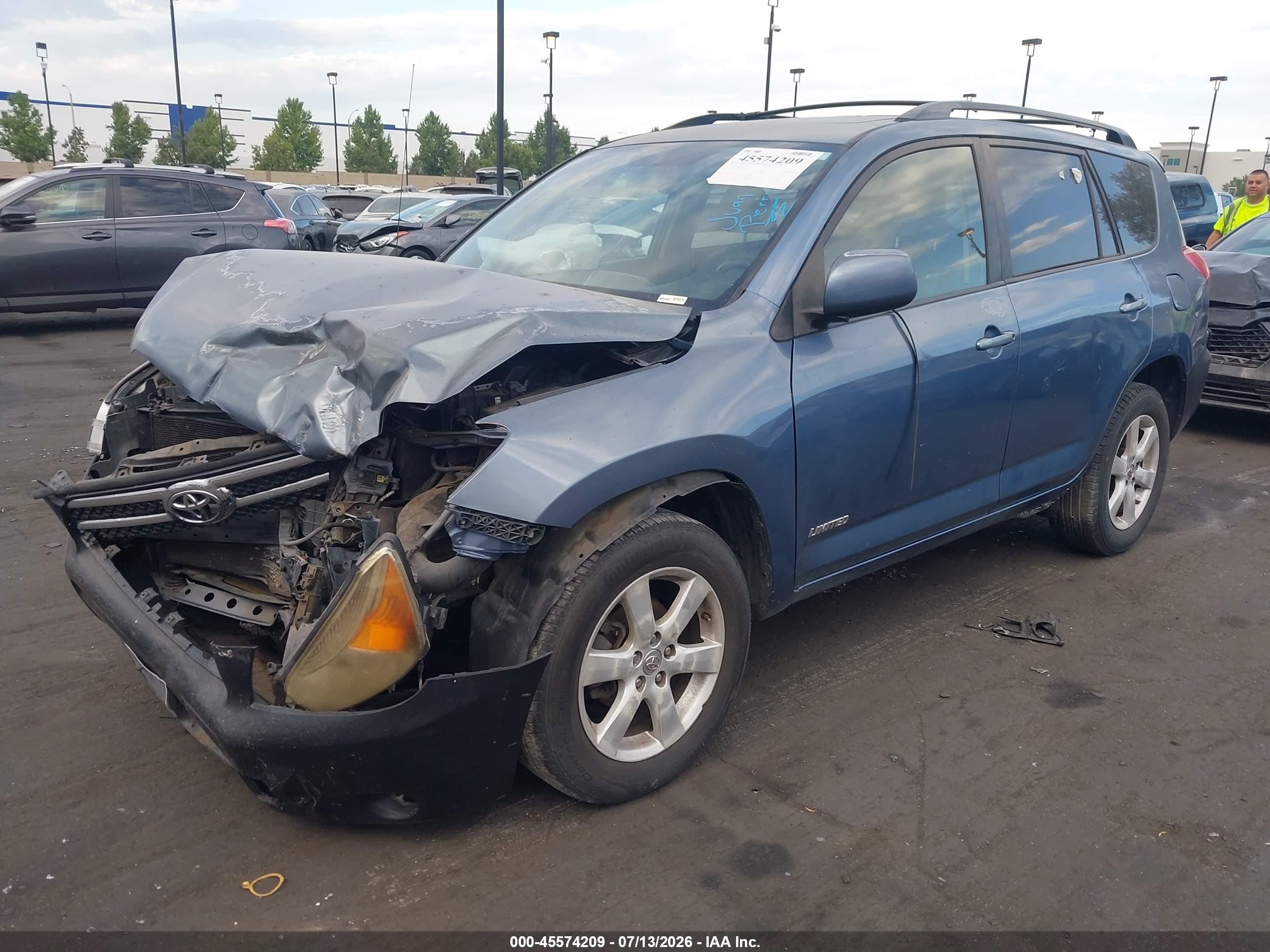 2008 Toyota Rav4 Limited Blue vin: JTMZD31V086072445