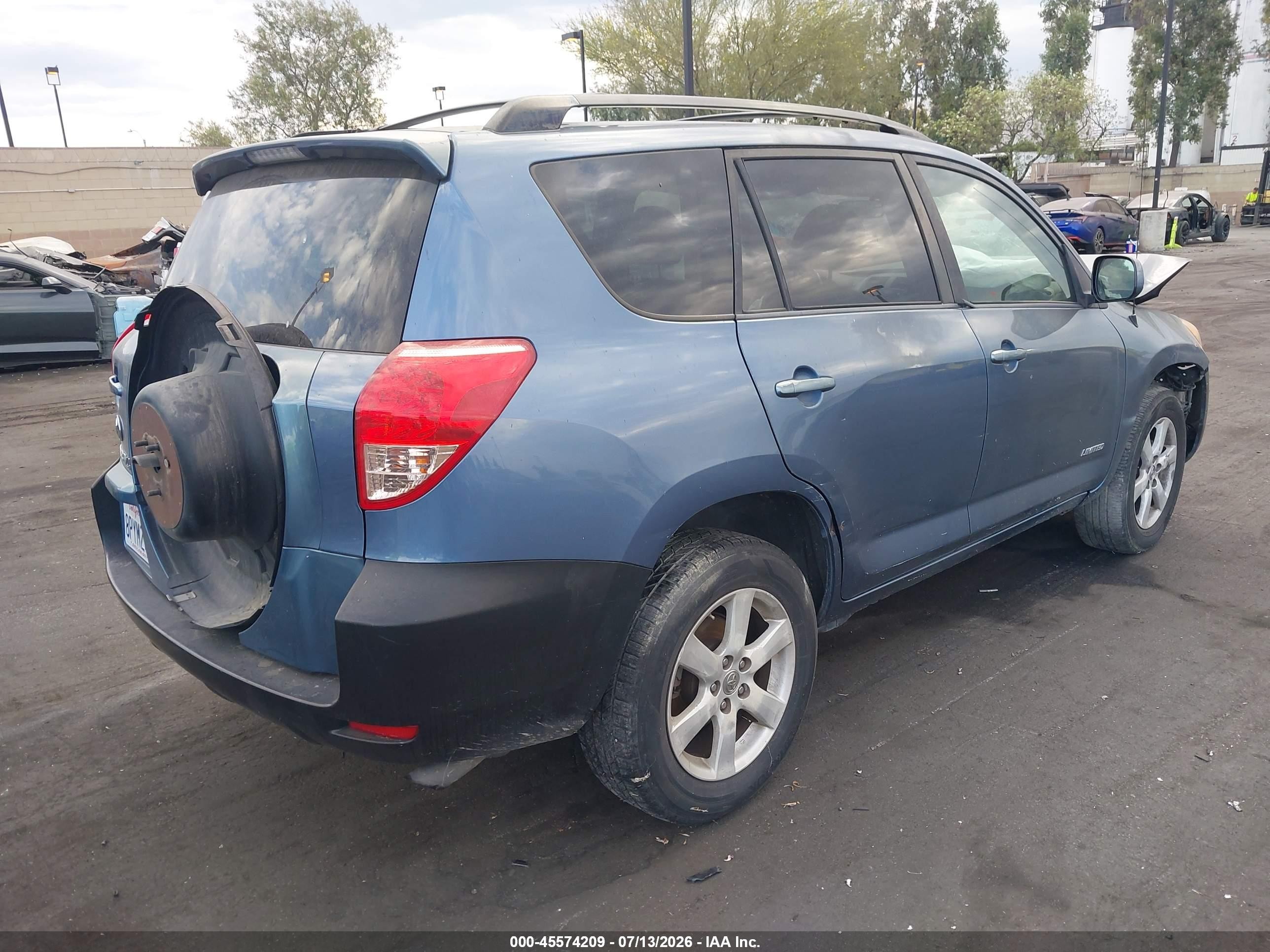 2008 Toyota Rav4 Limited Blue vin: JTMZD31V086072445