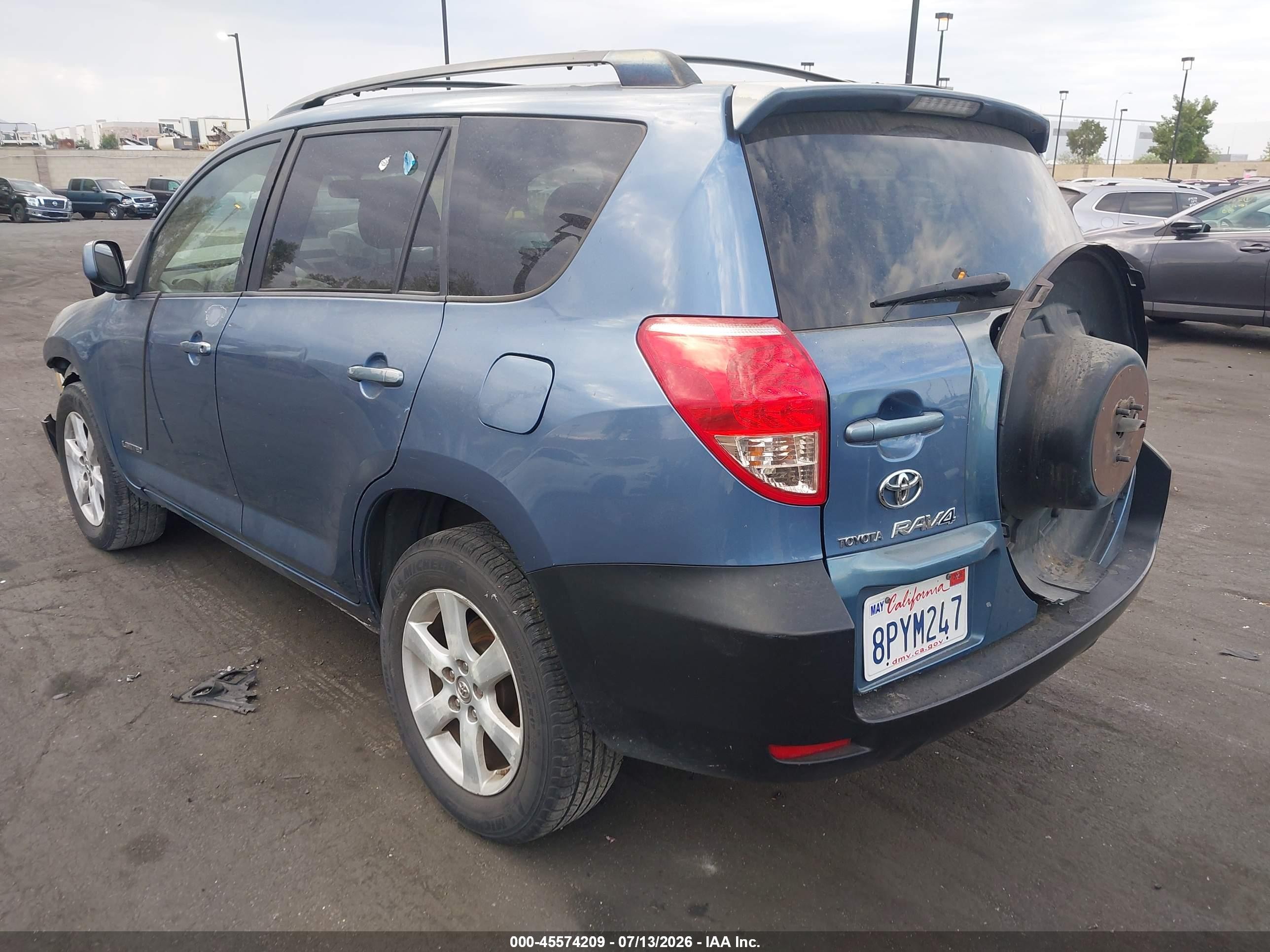 2008 Toyota Rav4 Limited Blue vin: JTMZD31V086072445