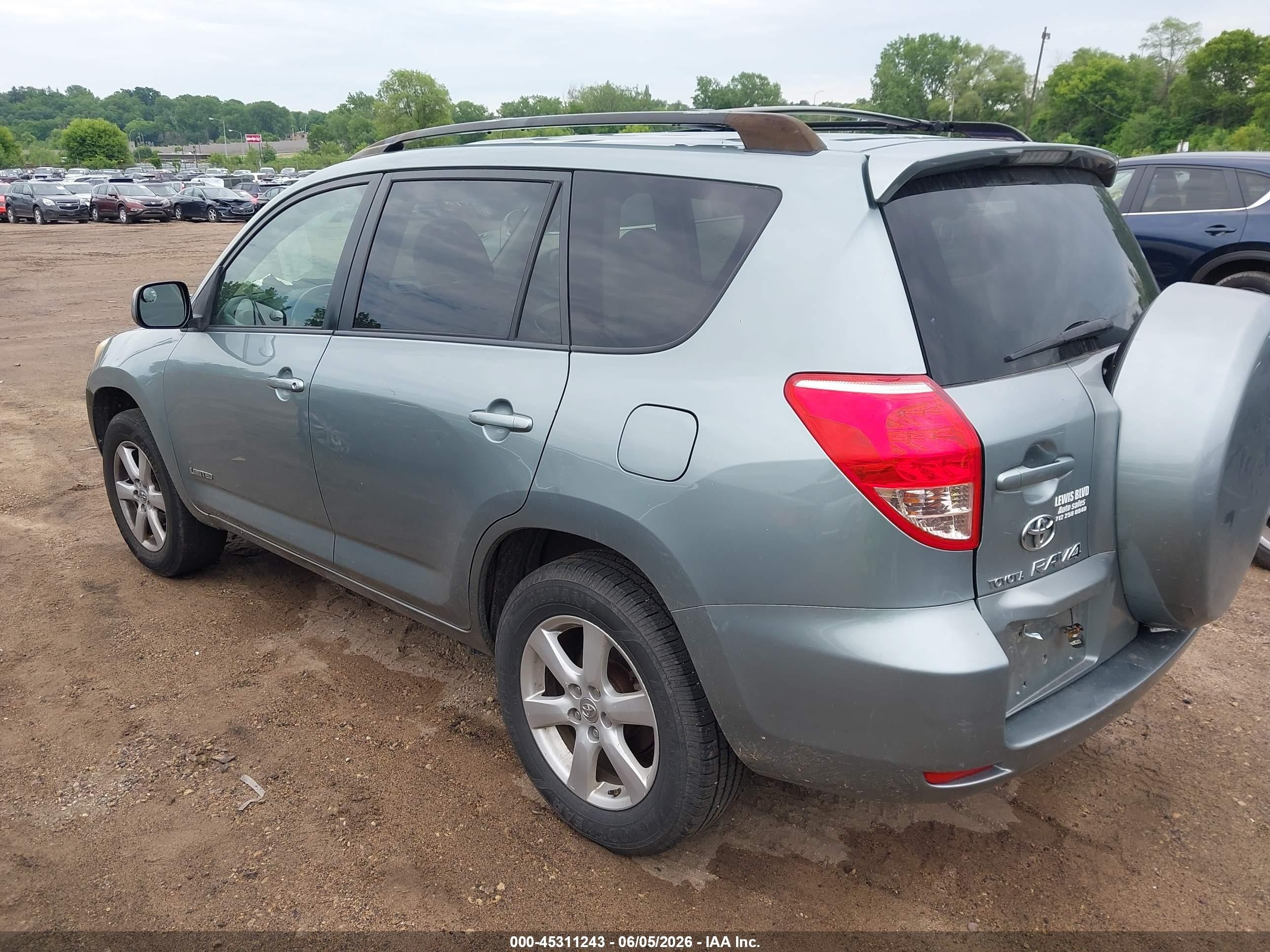 2008 Toyota Rav4 Limited Blue vin: JTMZD31V185097098