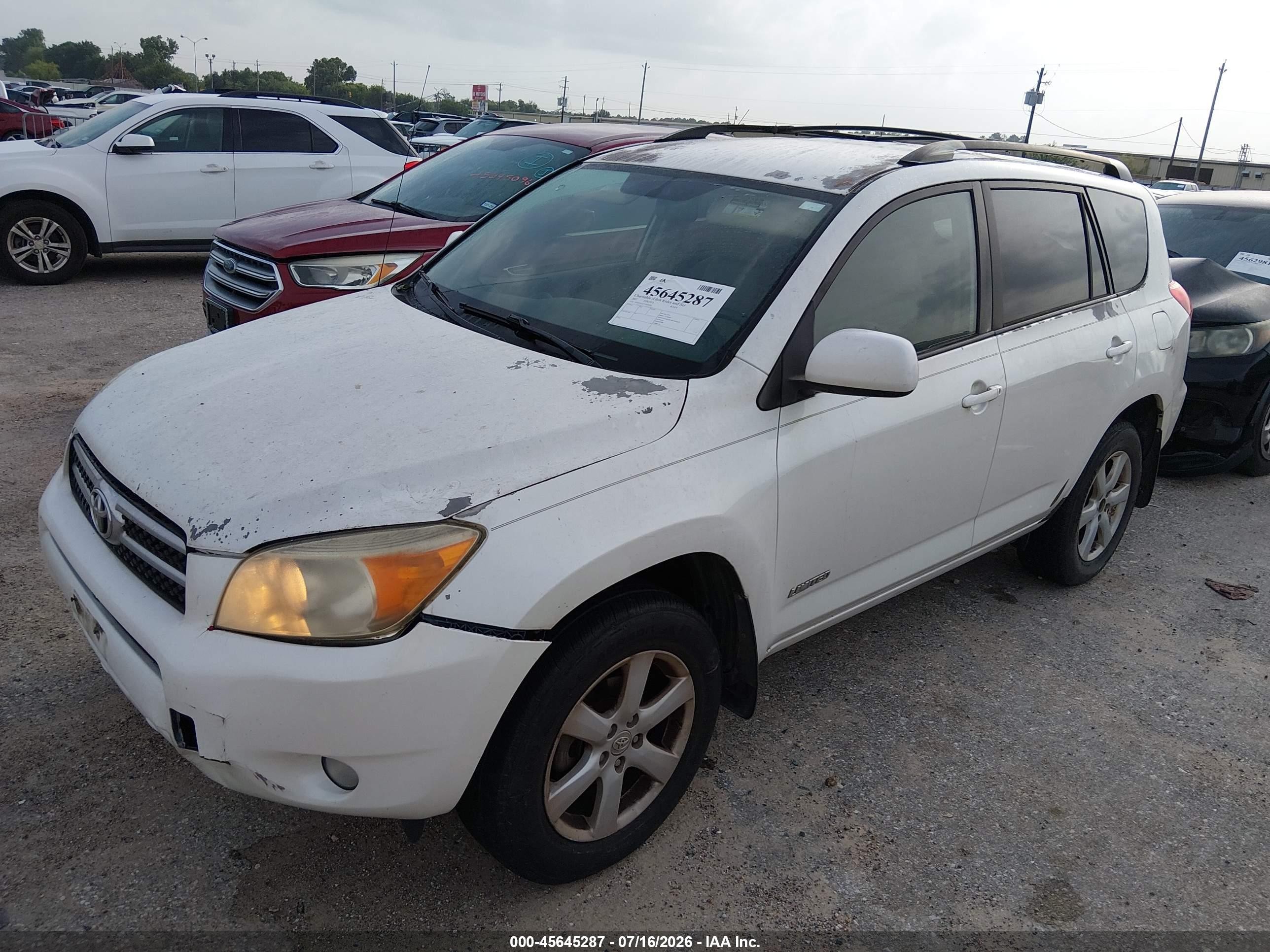 2007 Toyota Rav4 Limited White vin: JTMZD31V275058504