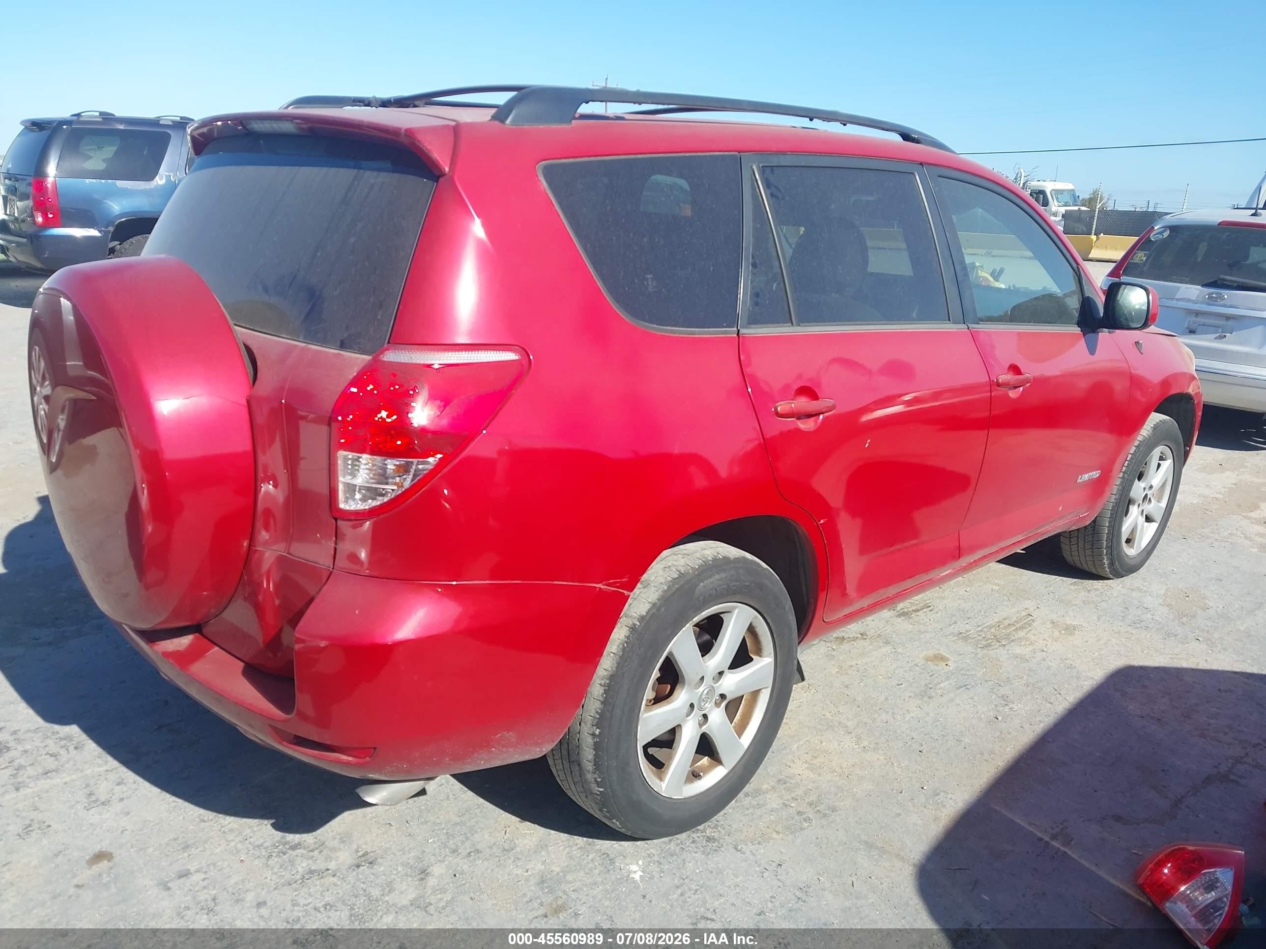 2007 Toyota Rav4 Limited Red vin: JTMZD31V376044105