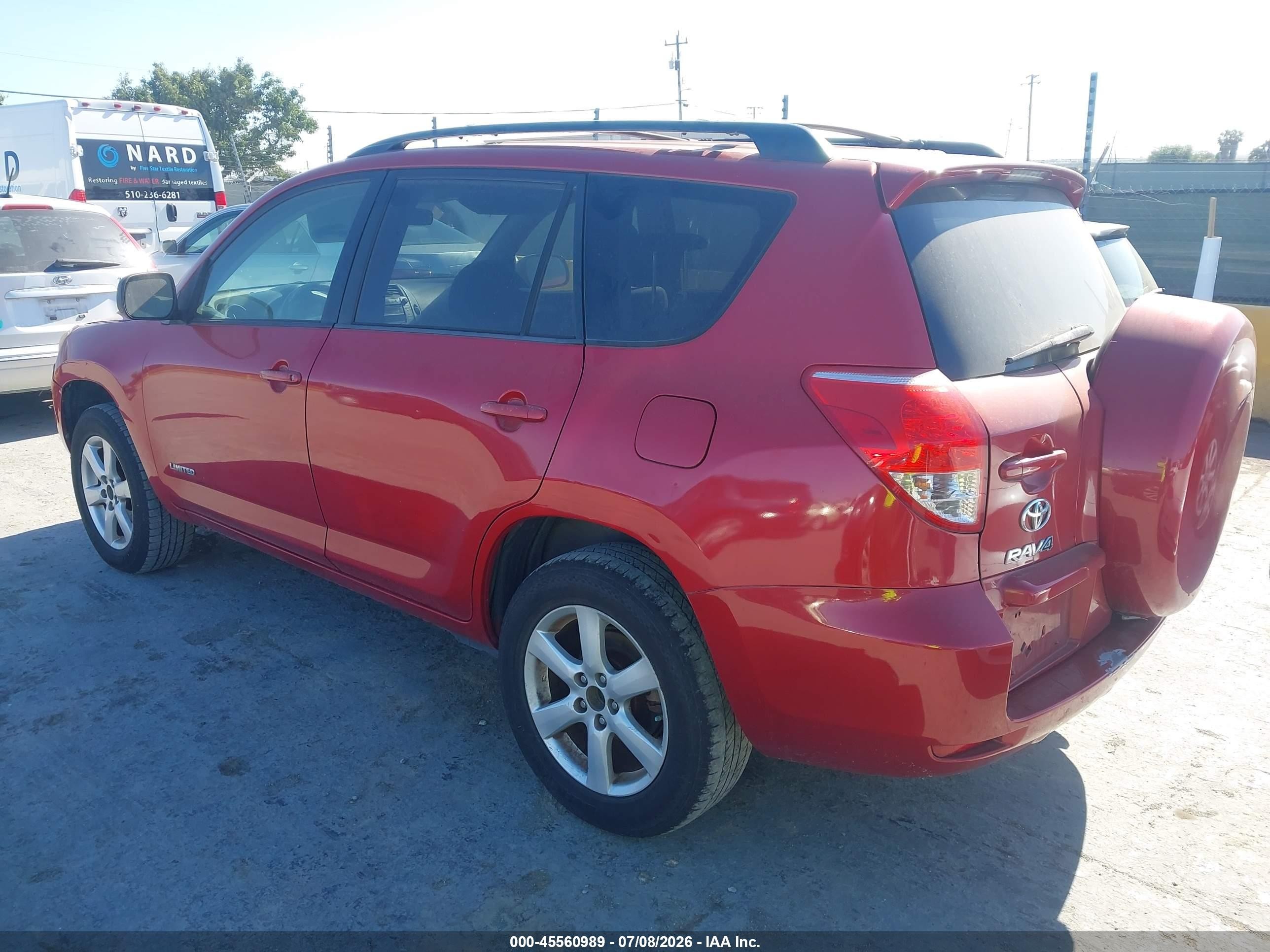 2007 Toyota Rav4 Limited Red vin: JTMZD31V376044105