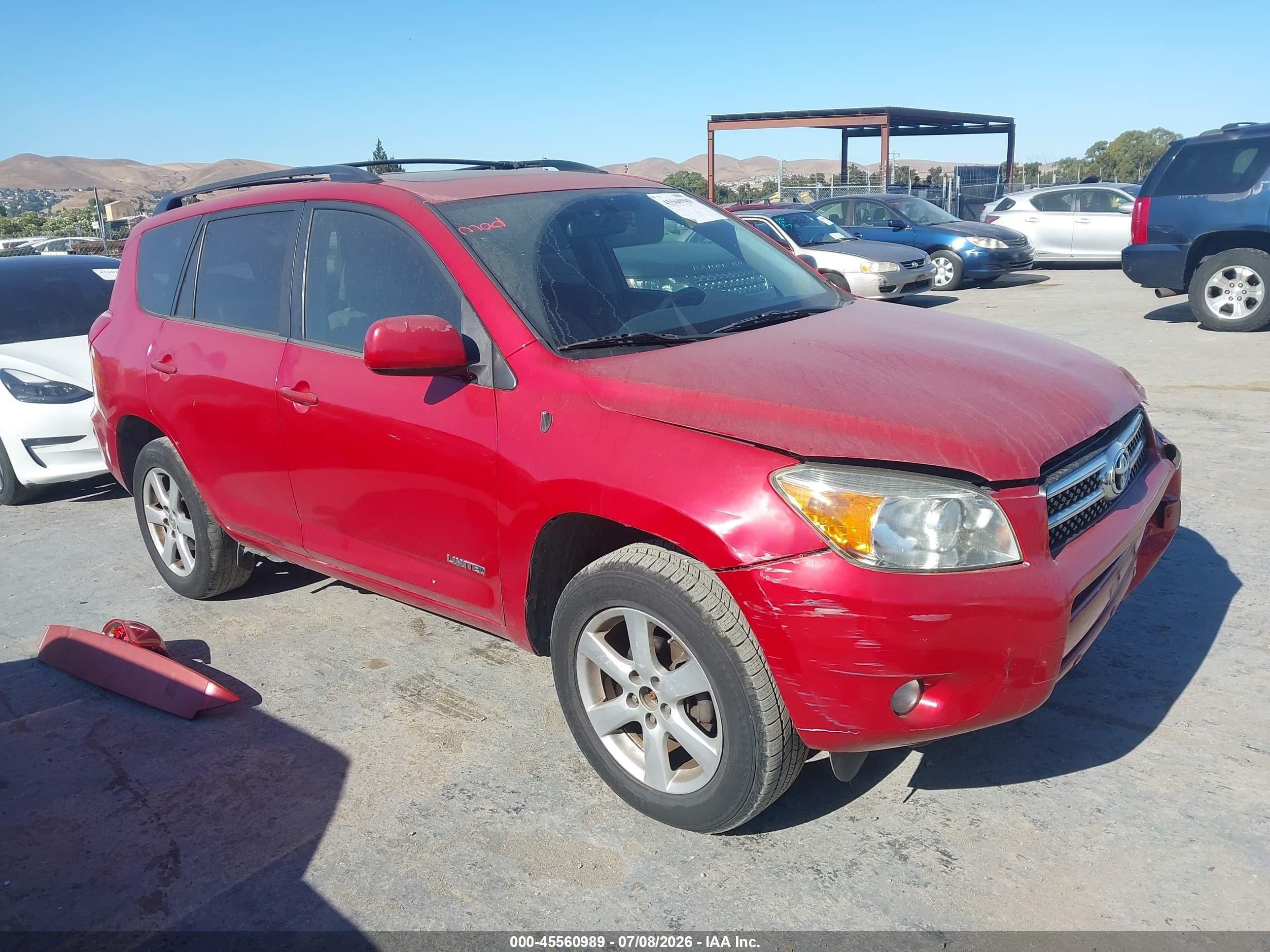 2007 Toyota Rav4 Limited Red vin: JTMZD31V376044105