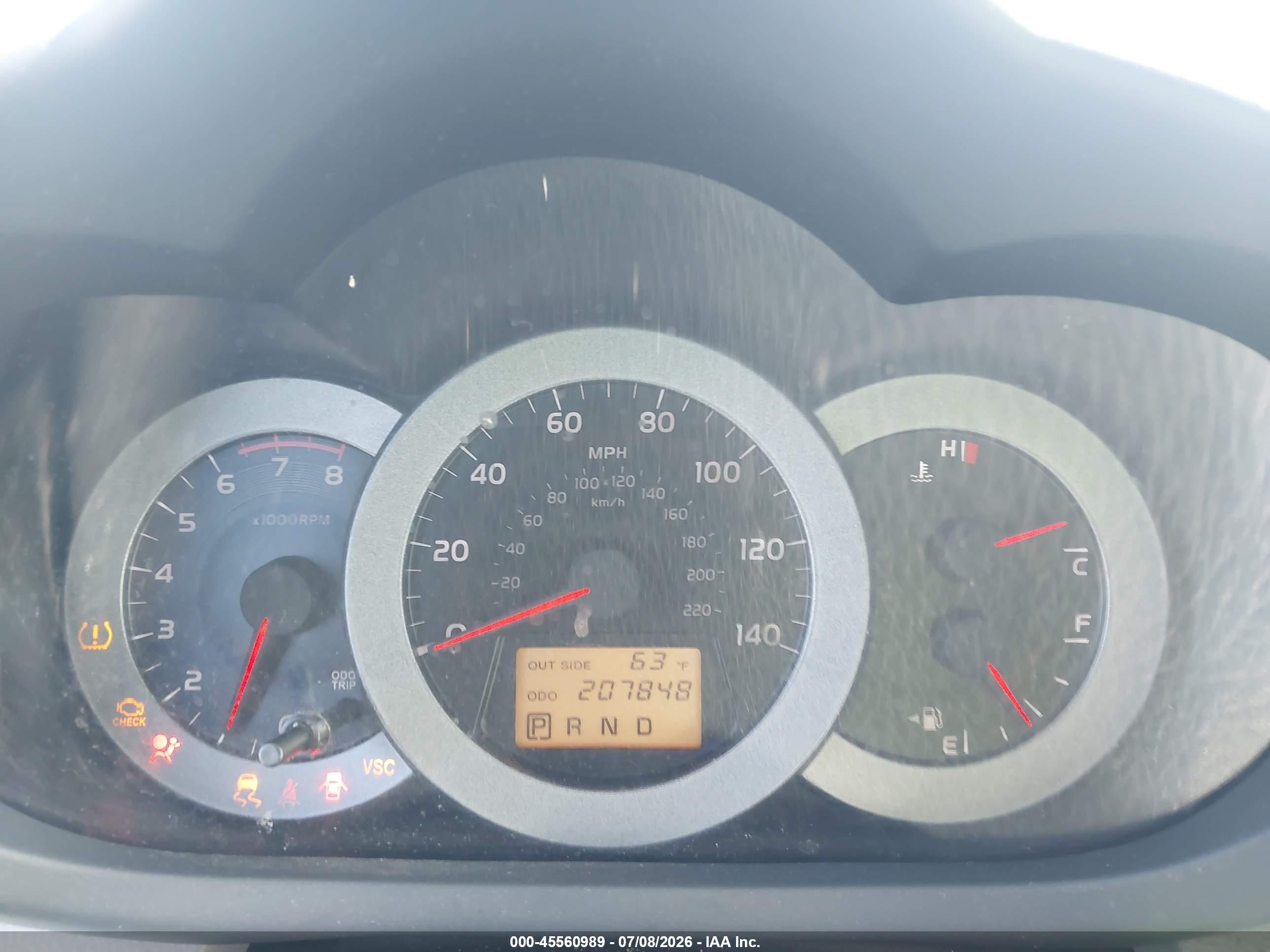 2007 Toyota Rav4 Limited Red vin: JTMZD31V376044105
