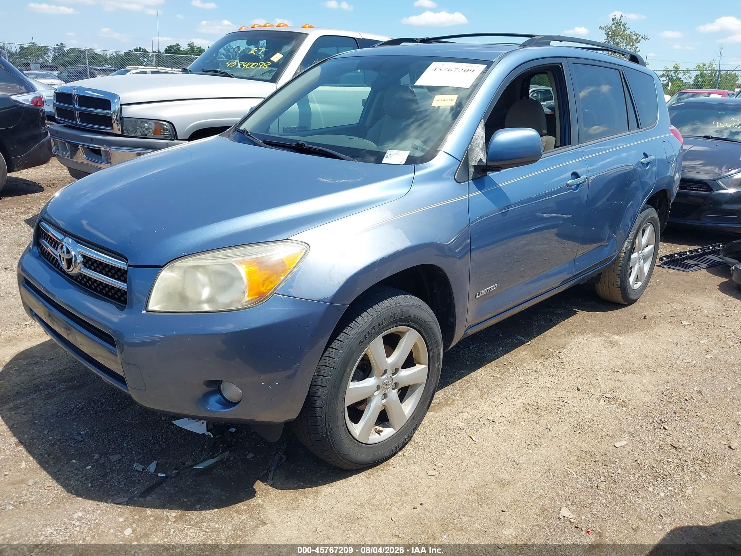 2007 Toyota Rav4 Limited Light Blue vin: JTMZD31V475034737